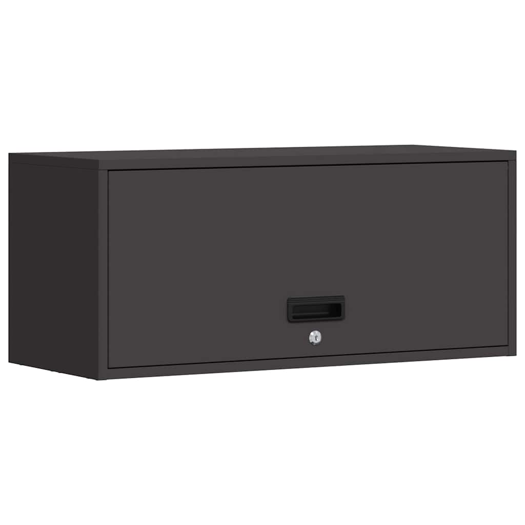 Wall Cabinet for Garage Black 80 x 33 x 35 cm