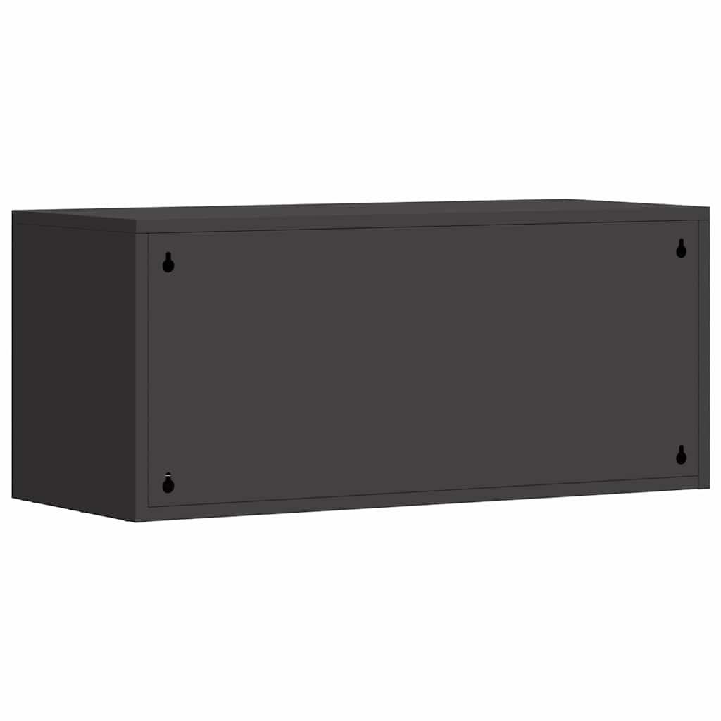 Wall Cabinet for Garage Black 80 x 33 x 35 cm