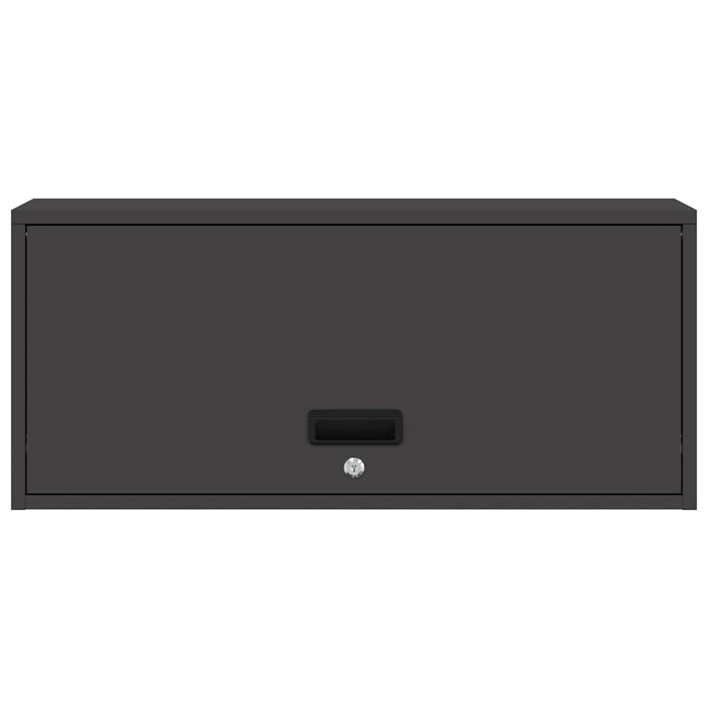 Wall Cabinet for Garage Black 80 x 33 x 35 cm