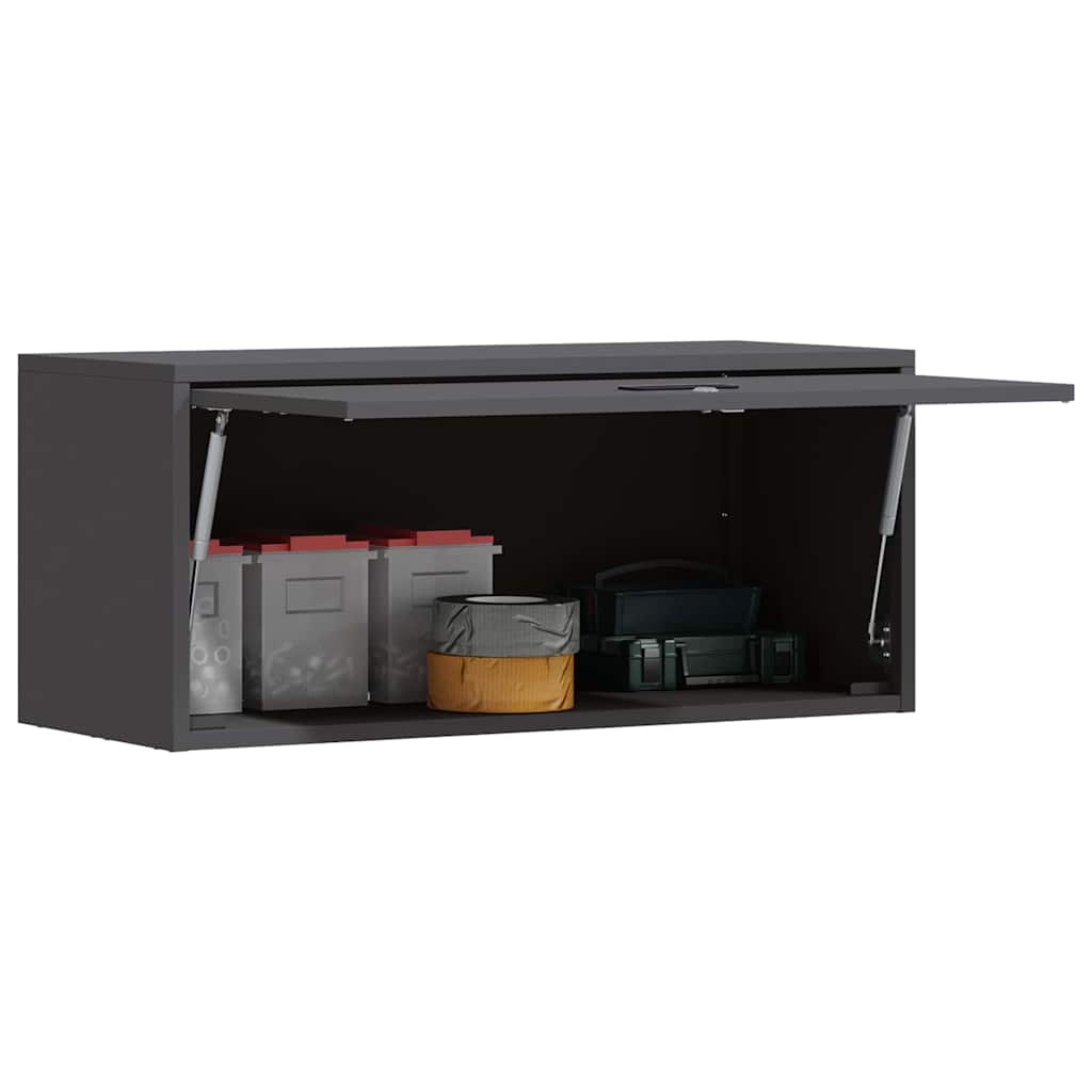 Wall Cabinet for Garage Black 80 x 33 x 35 cm