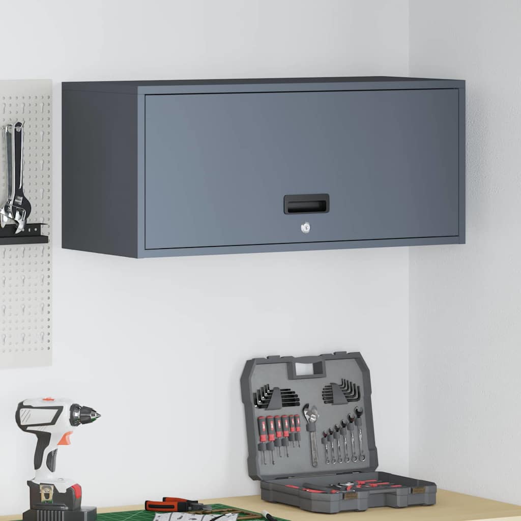 Wall Cabinet for Garage Anthracite 80 x 33 x 35 cm