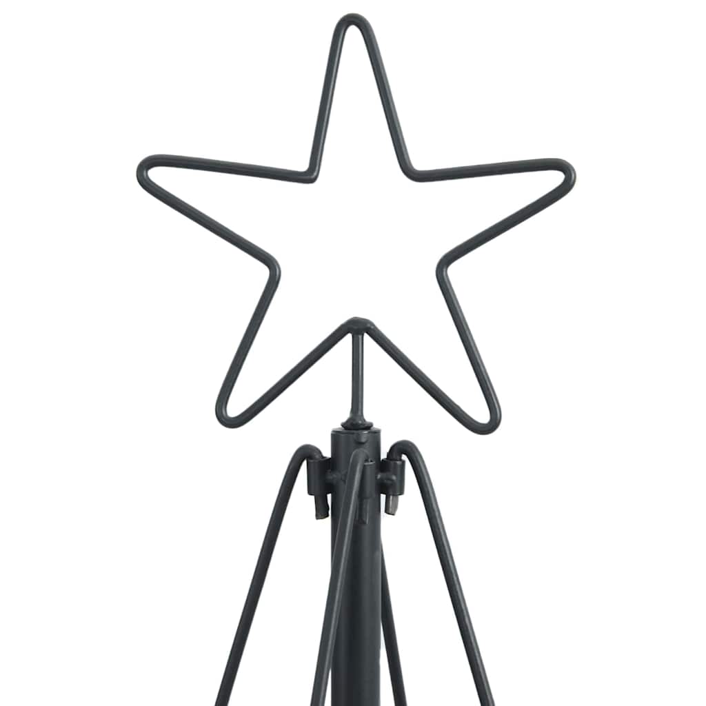 Christmas Cone Tree with Stand Black 180,5 cm Steel