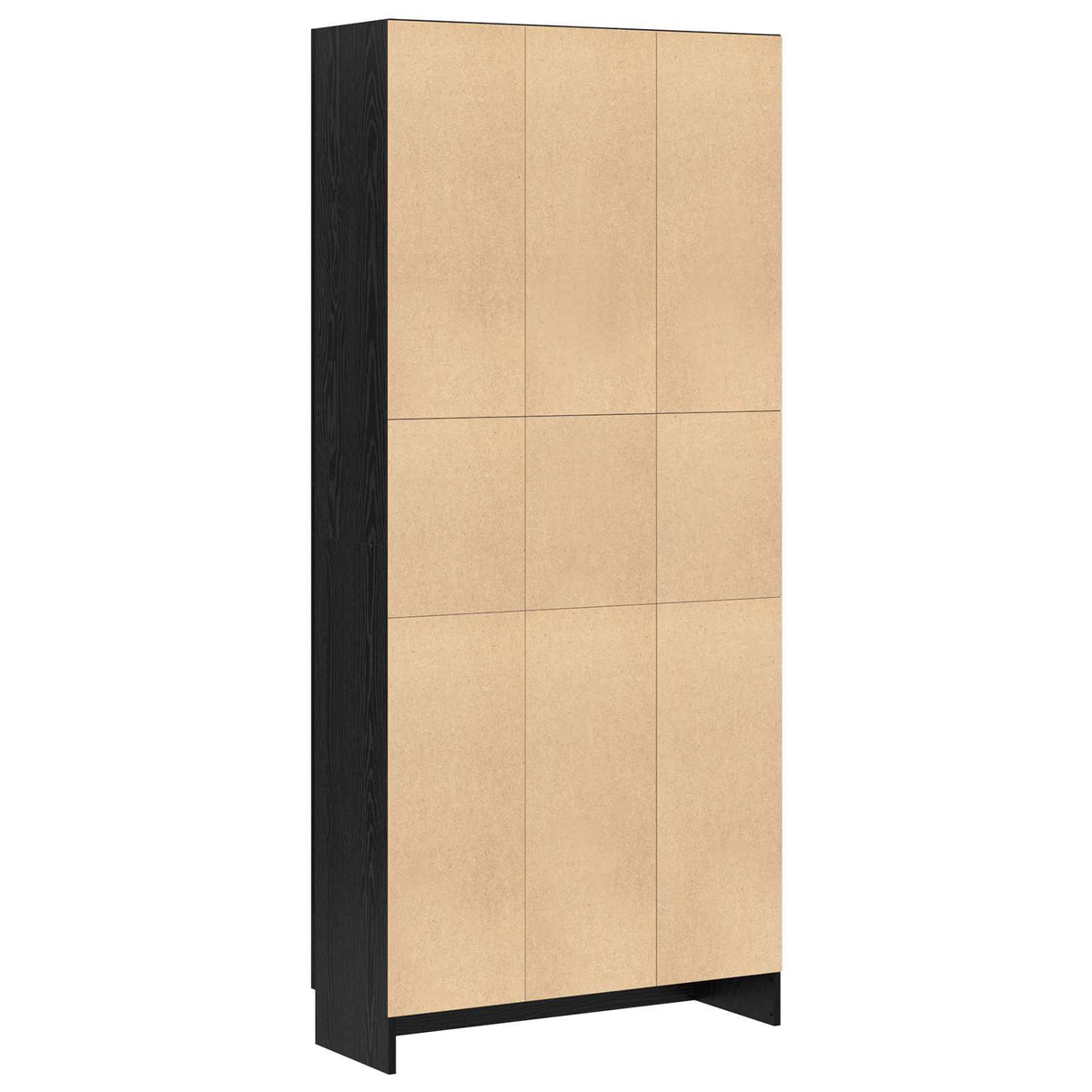 Book Cabinet Black Oak 82,5 x 30,5 x 185 cm Engineered Wood