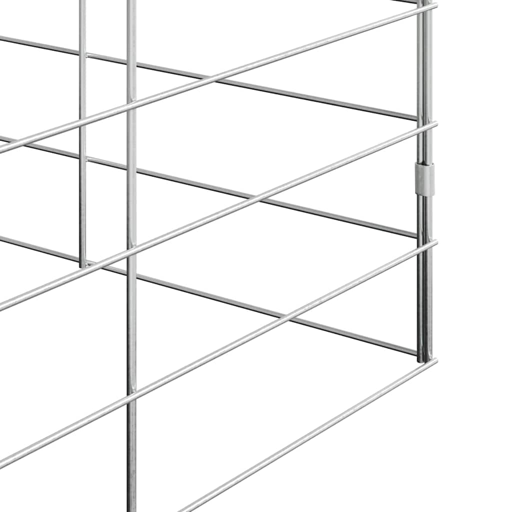 Chicken Cage 2 pcs Silver 600 x 100 x 210 cm Galvanised Steel