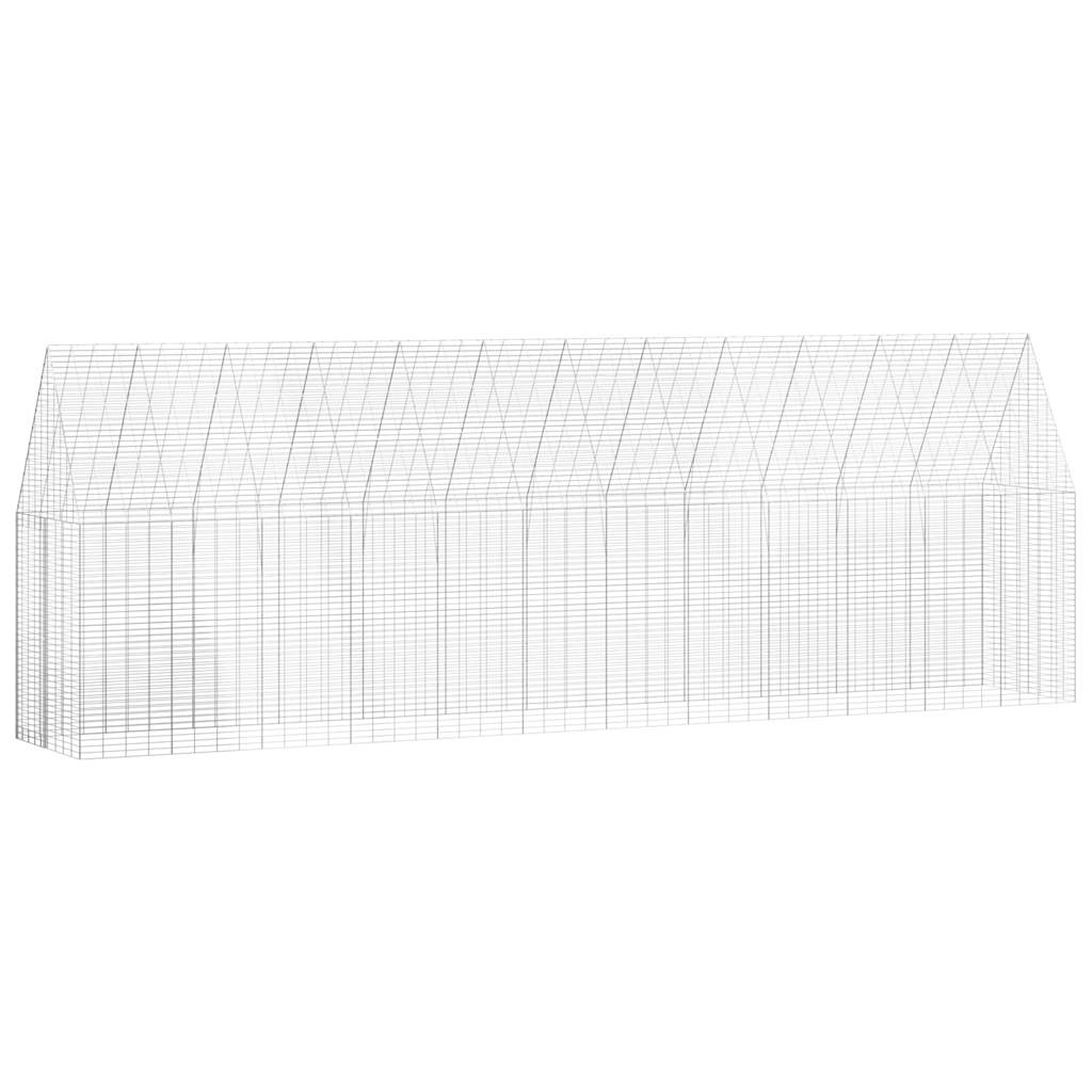 Chicken Cage 2 pcs Silver 600 x 100 x 210 cm Galvanised Steel