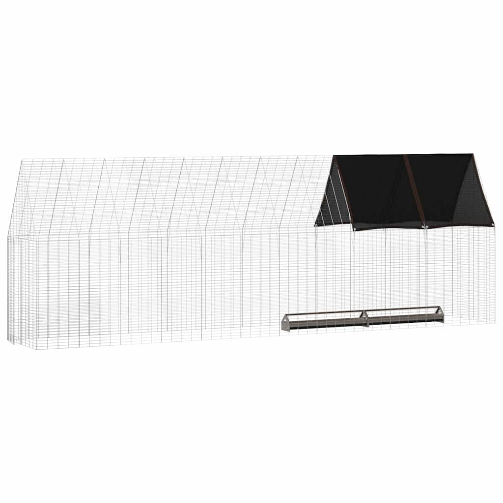 Chicken Cage 2 pcs Silver 600 x 100 x 210 cm Galvanised Steel