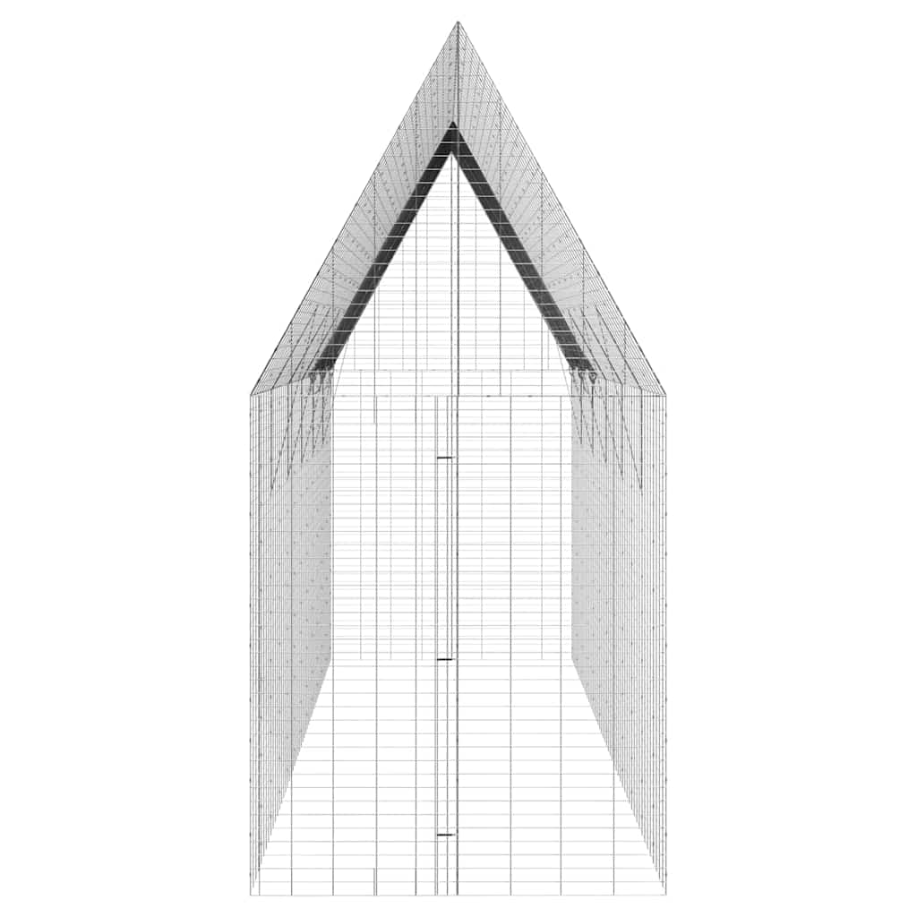 Chicken Cage 2 pcs Silver 600 x 100 x 210 cm Galvanised Steel