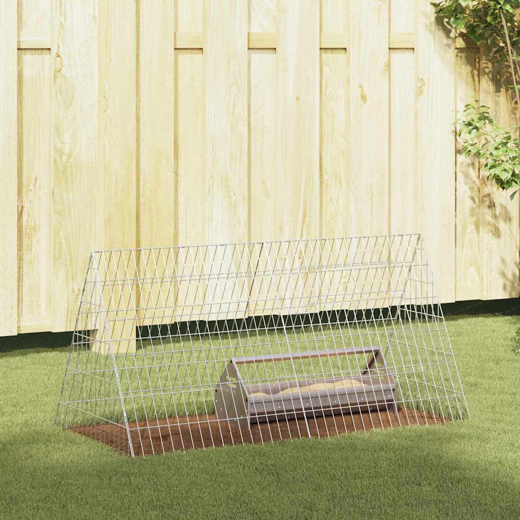 Chicken Cage Silver 110 x 55 x 55 cm Galvanised Steel