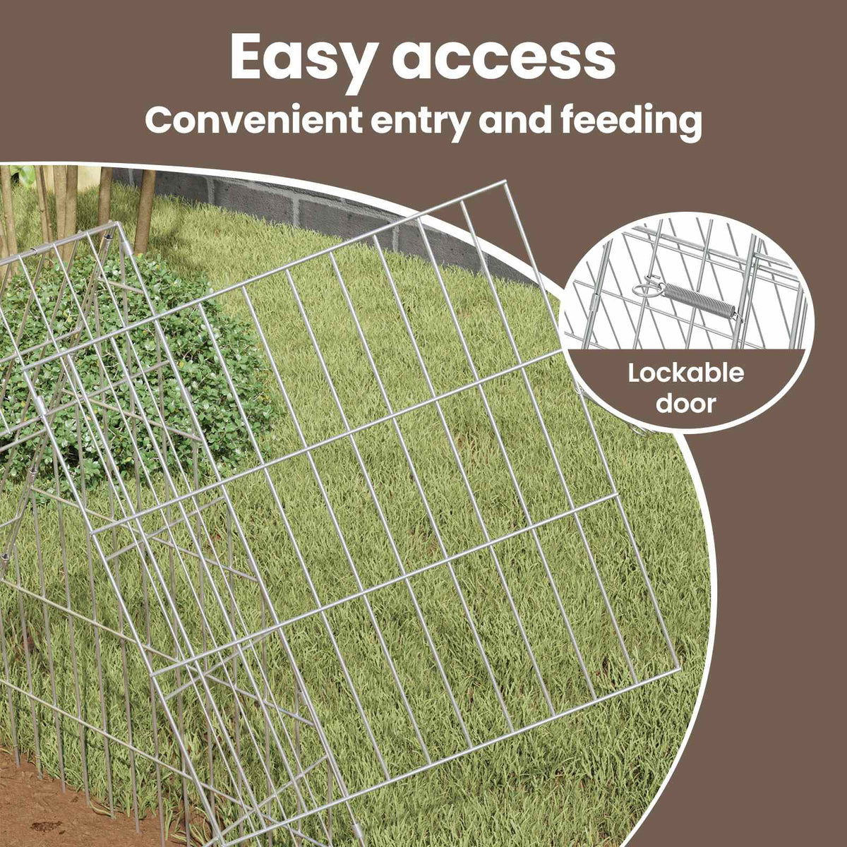 Chicken Cage Silver 215 x 55 x 55 cm Galvanised Steel