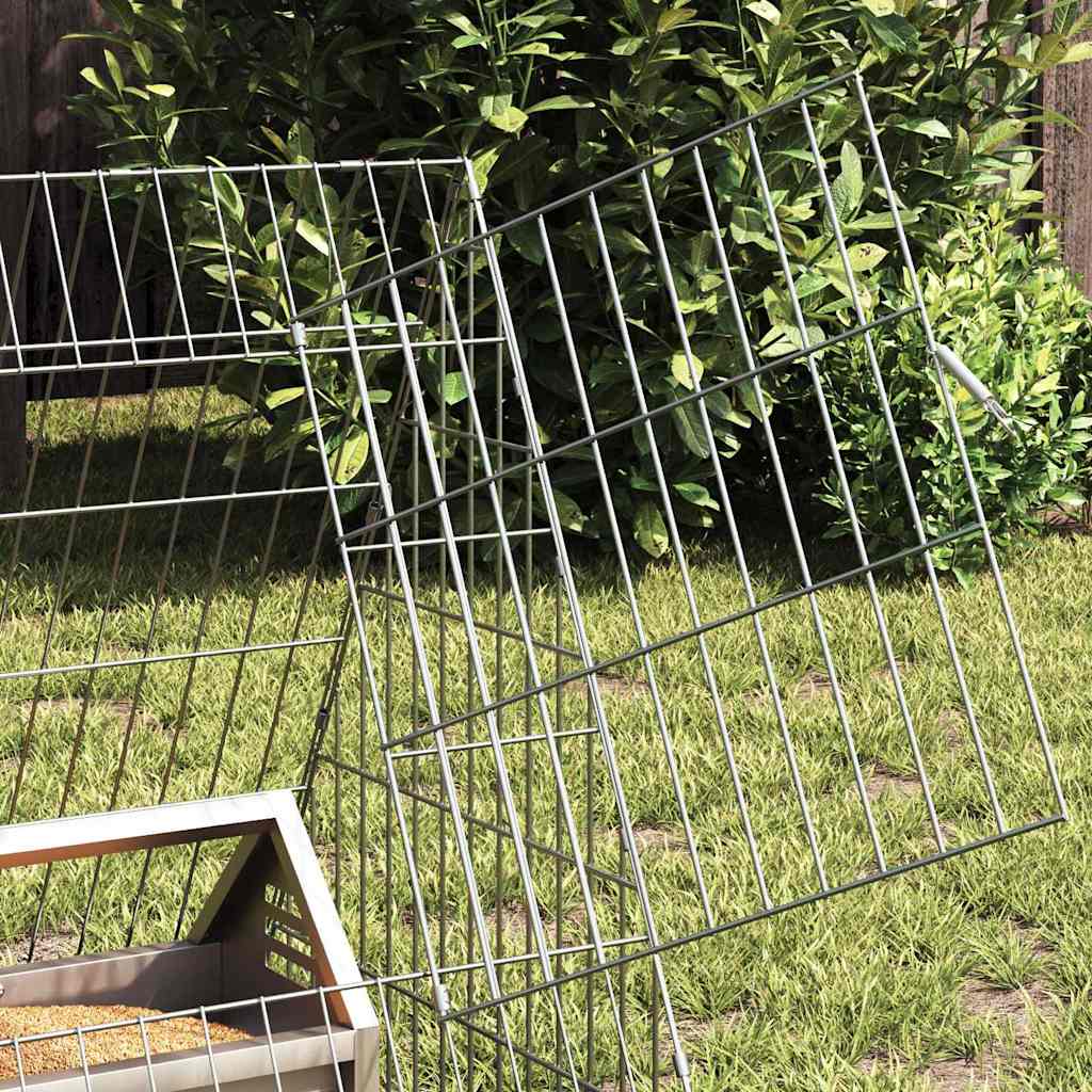 Chicken Cage Silver 430 x 55 x 55 cm Galvanised Steel