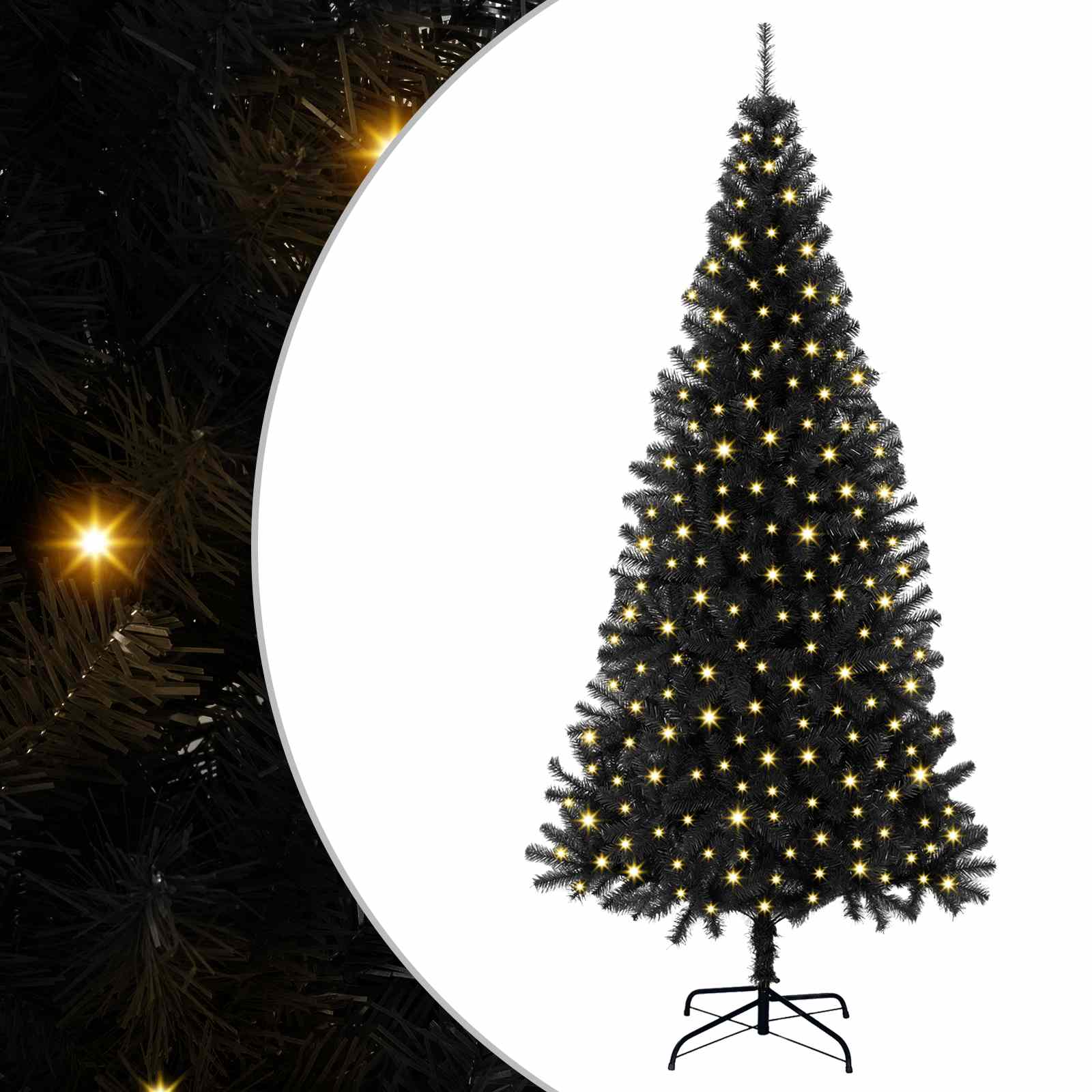 Christmas Tree Black 180 cm PVC