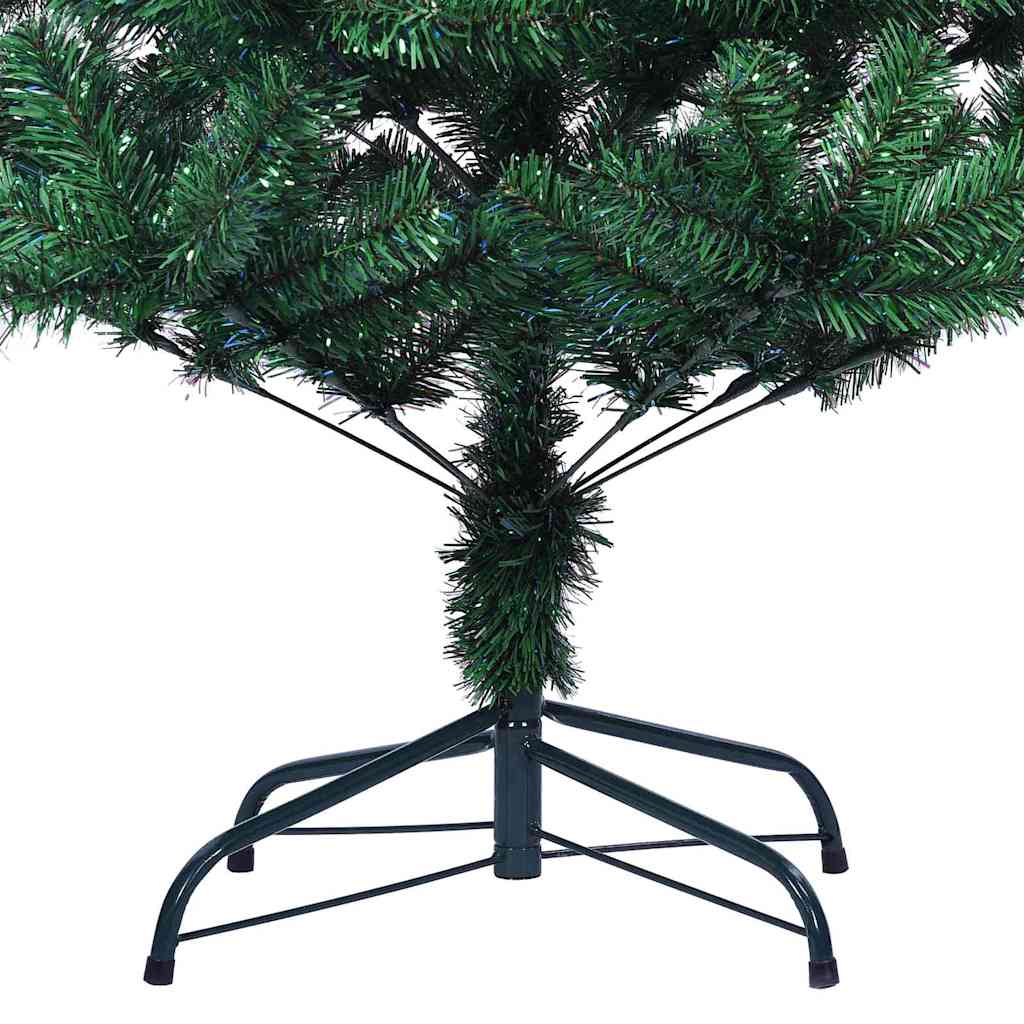 Artificial Pre-lit Christmas Tree Green 210 cm PVC and Metal