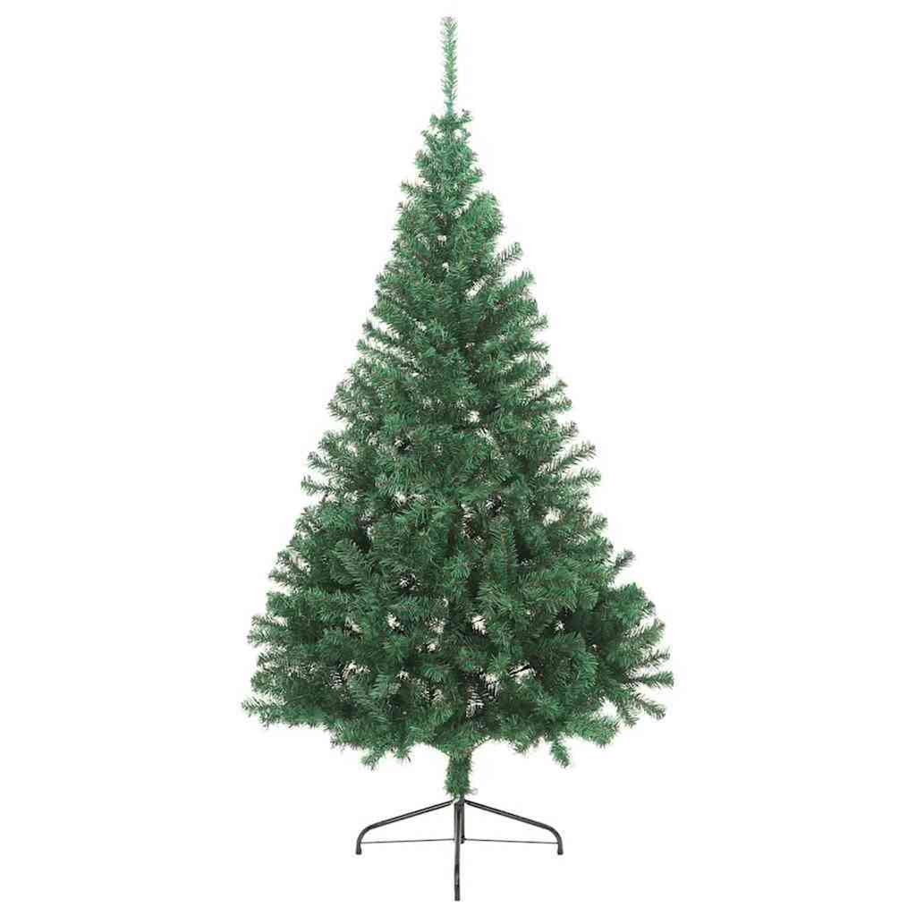 Artificial Pre-lit Christmas Tree Green 210 cm PVC