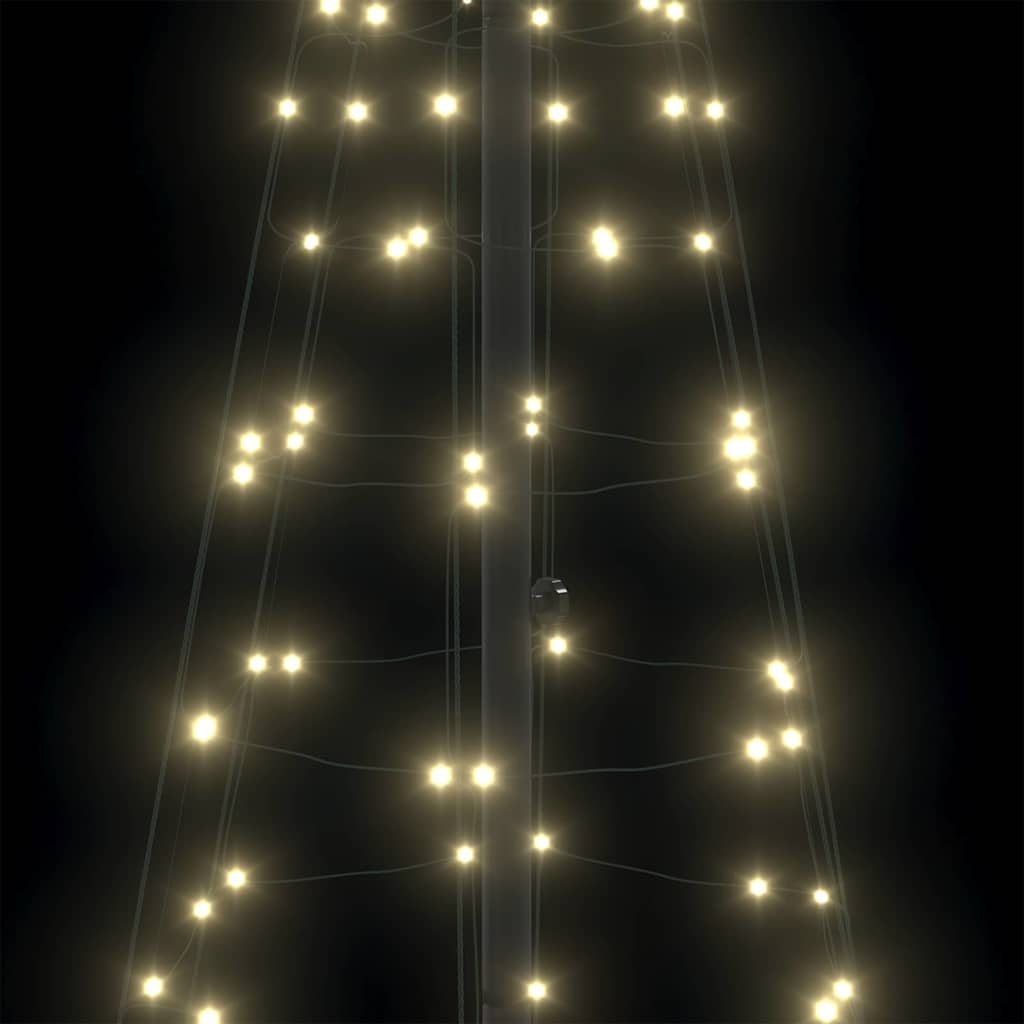 LED Christmas Tree with Ground Spikes Warm White 250 cm Iron