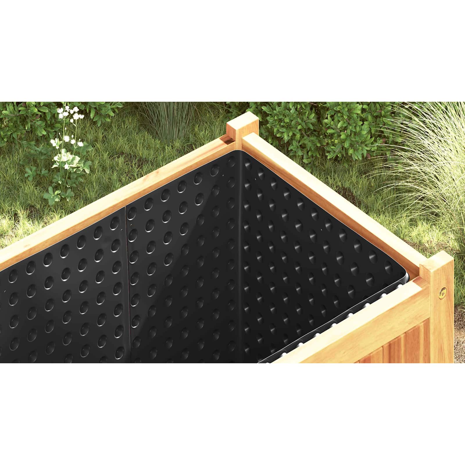 Dimpled Drainage Sheet 2 pcs Black 0.5 x 20 m HDPE