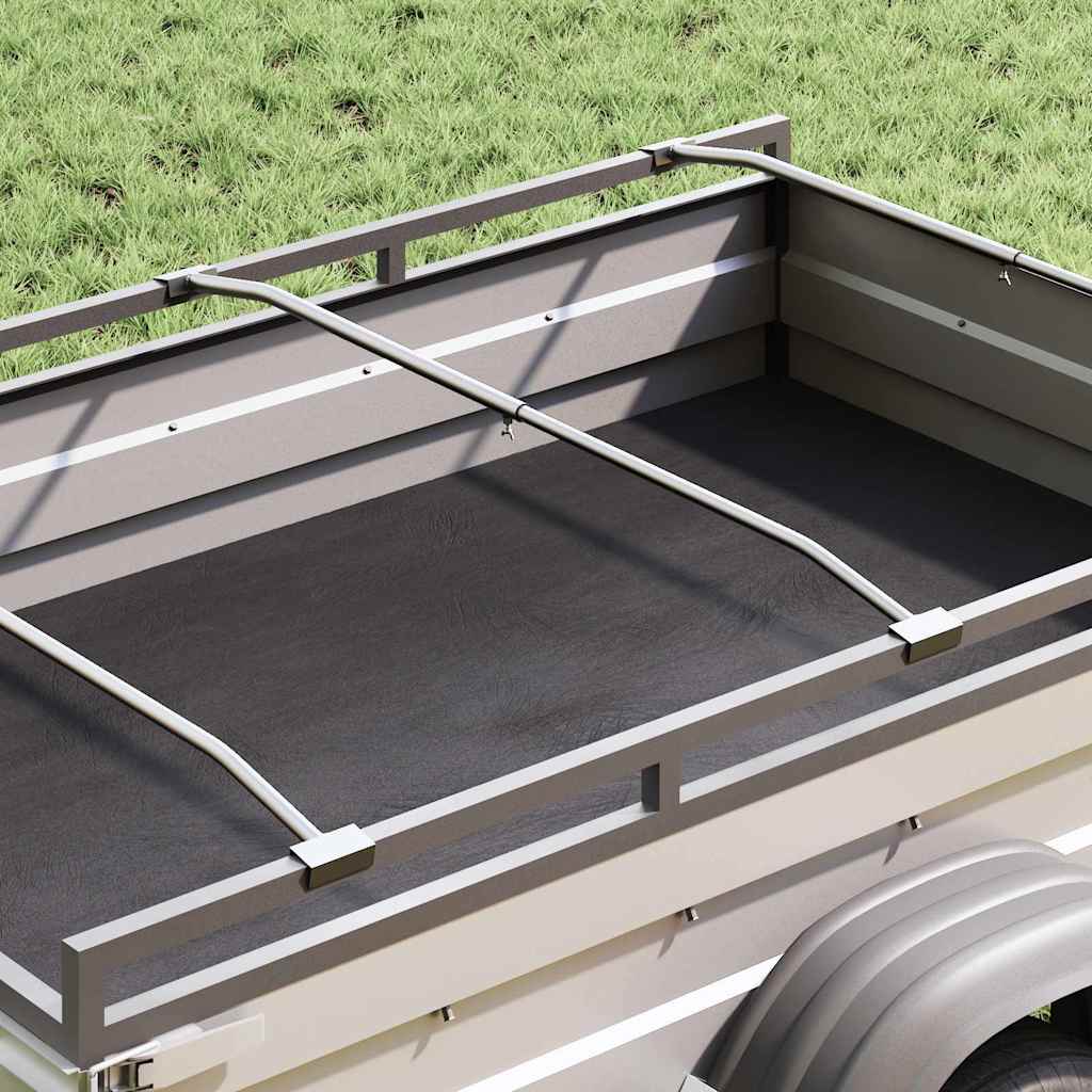 Tarpaulin Bracket for Trailers 2 pcs Silver 136-218 cm Aluminum