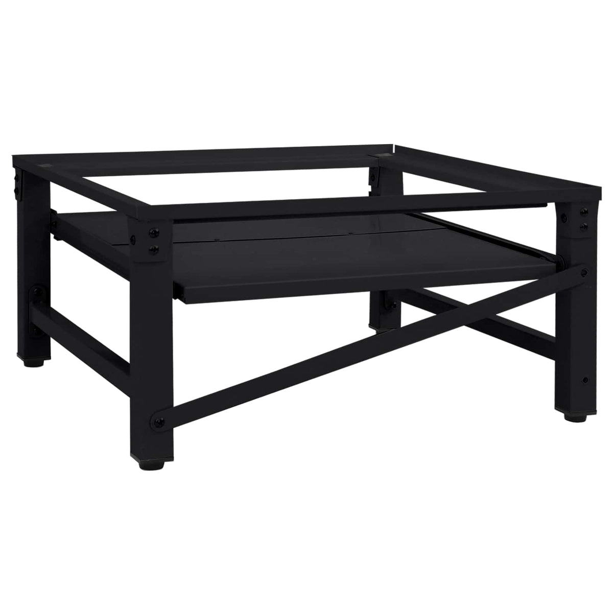 Washing Machine Pedestal Black 62 x 60.5 x 32.5 cm Steel