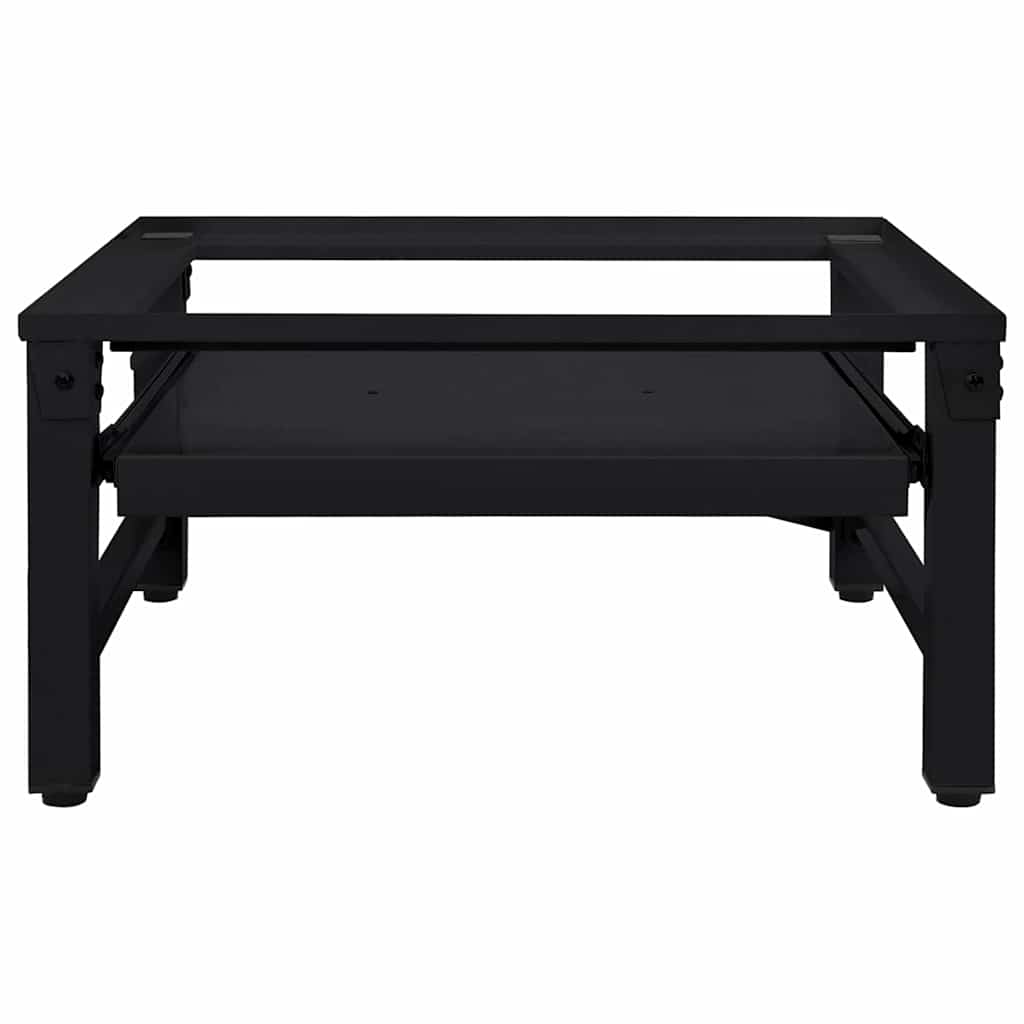Washing Machine Pedestal Black 62 x 60.5 x 32.5 cm Steel