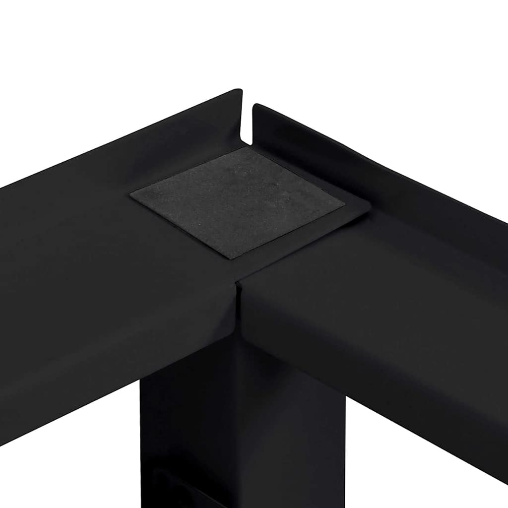 Washing Machine Pedestal 2 pcs Black 124.5 x 61.5 x 32.5 cm