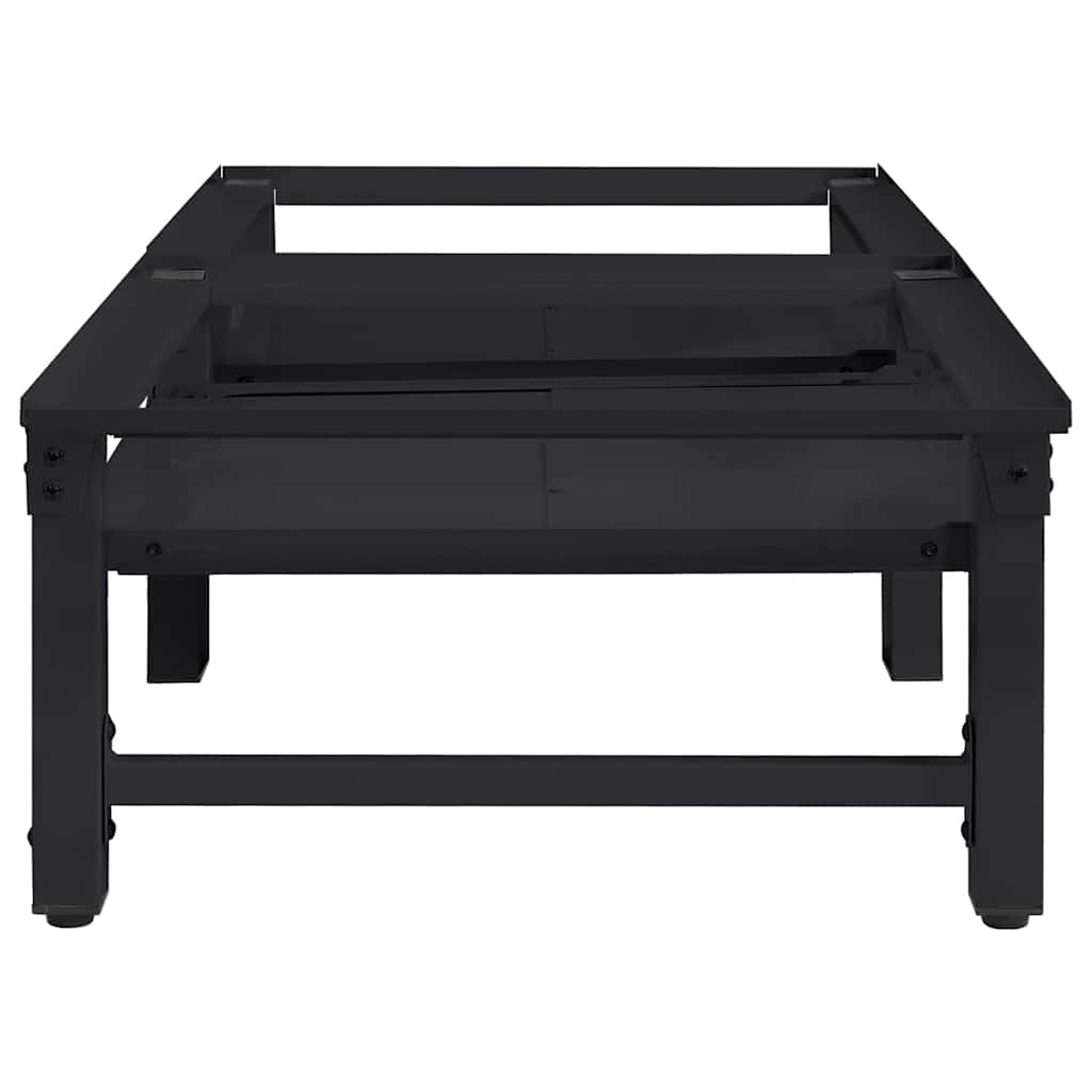 Washing Machine Pedestal 2 pcs Black 124.5 x 61.5 x 32.5 cm