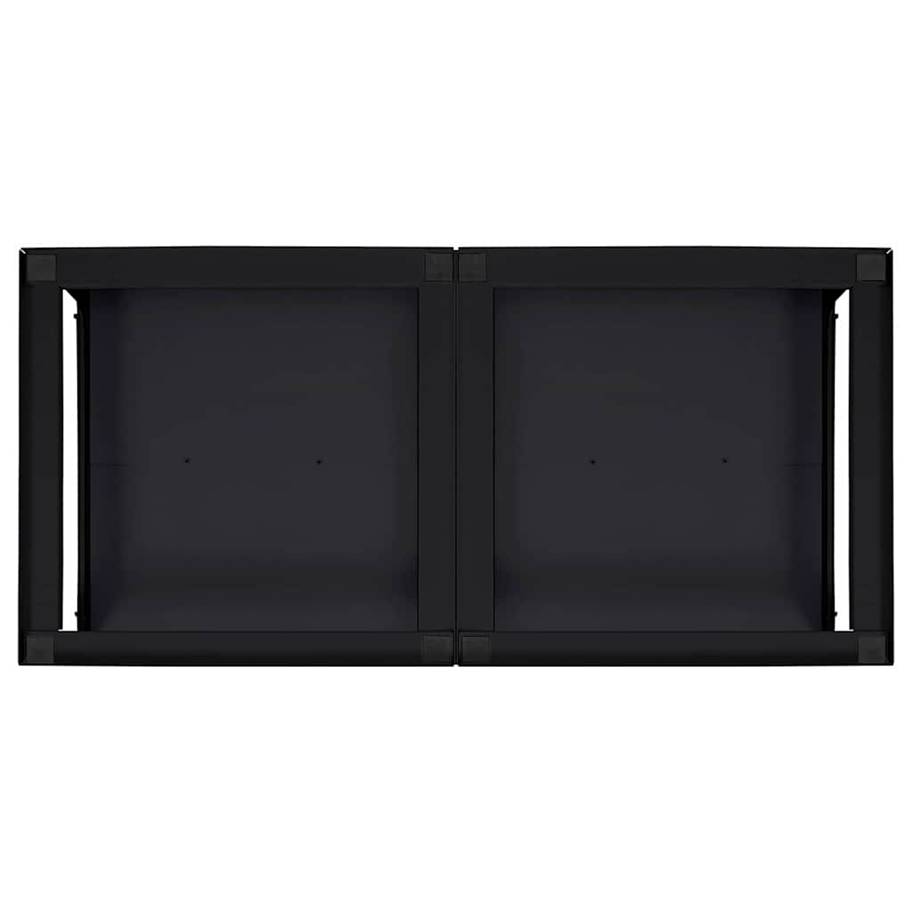 Washing Machine Pedestal 2 pcs Black 124.5 x 61.5 x 32.5 cm
