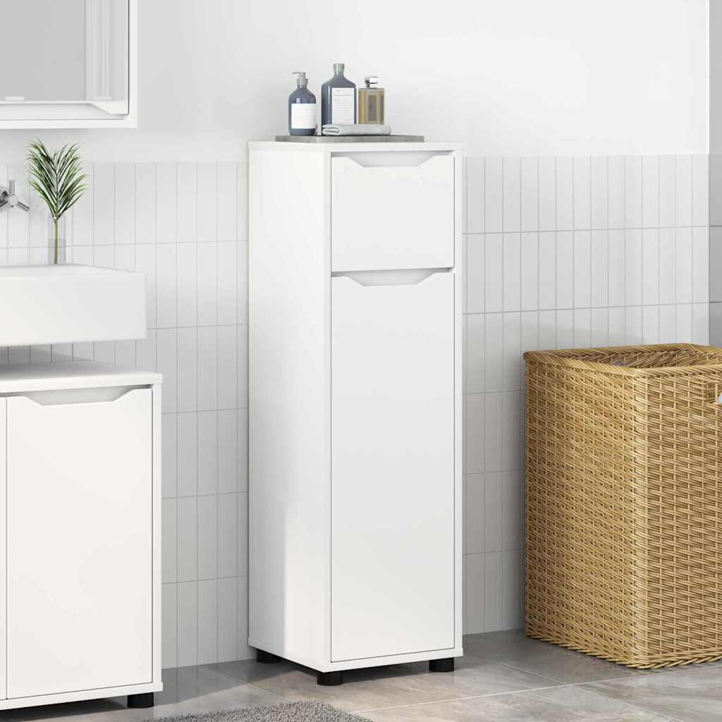 Bathroom Cabinet White 30.5 x 30 x 101 cm Engineered Wood