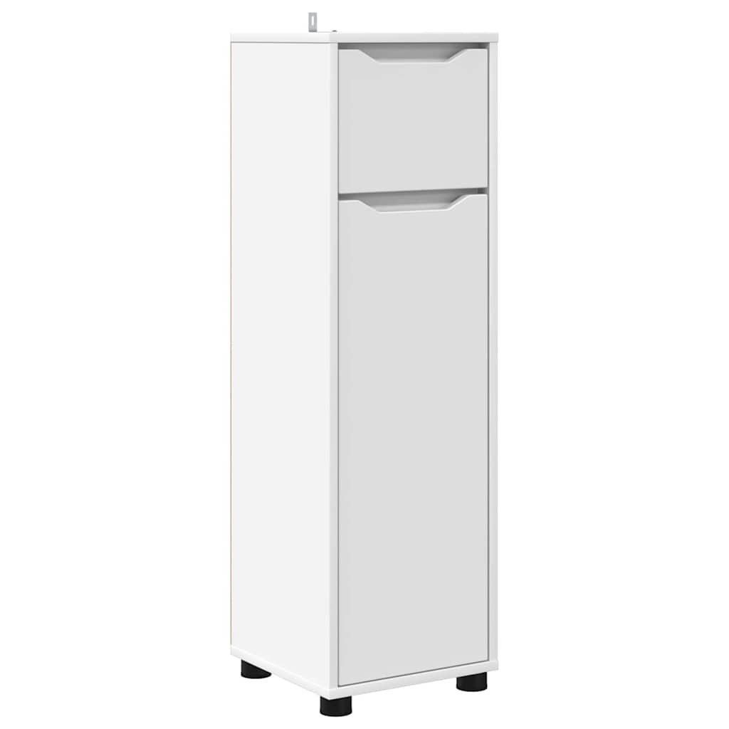 Bathroom Cabinet White 30.5 x 30 x 101 cm Engineered Wood