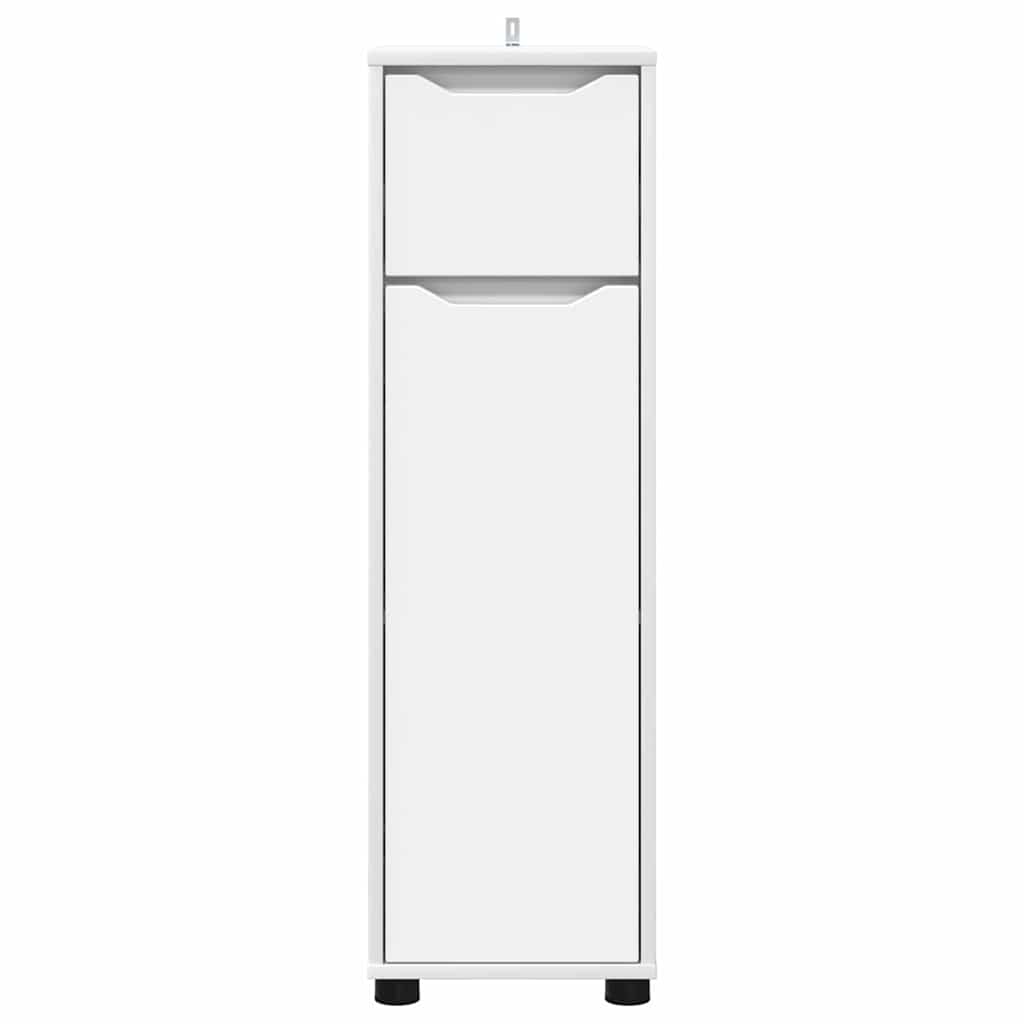 Bathroom Cabinet White 30.5 x 30 x 101 cm Engineered Wood