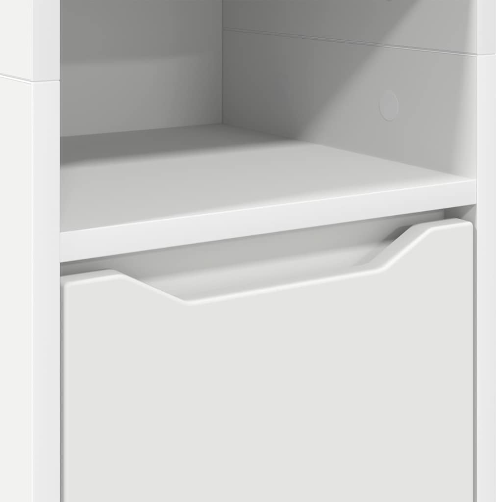 Bathroom Cabinet White 30.5 x 30 x 195 cm Engineered Wood
