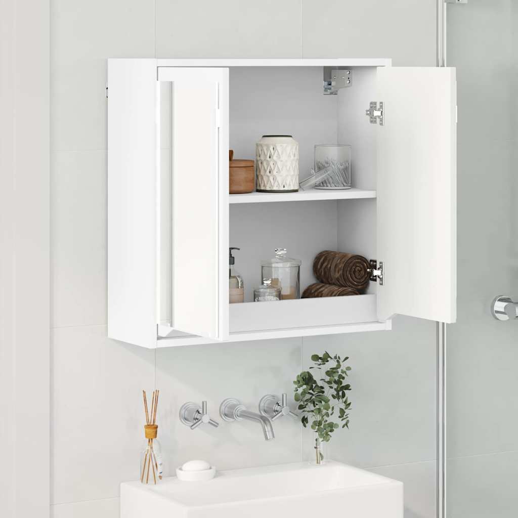 Bathroom Mirror Cabinet White 60 x 20 x 60 cm Engineered Wood