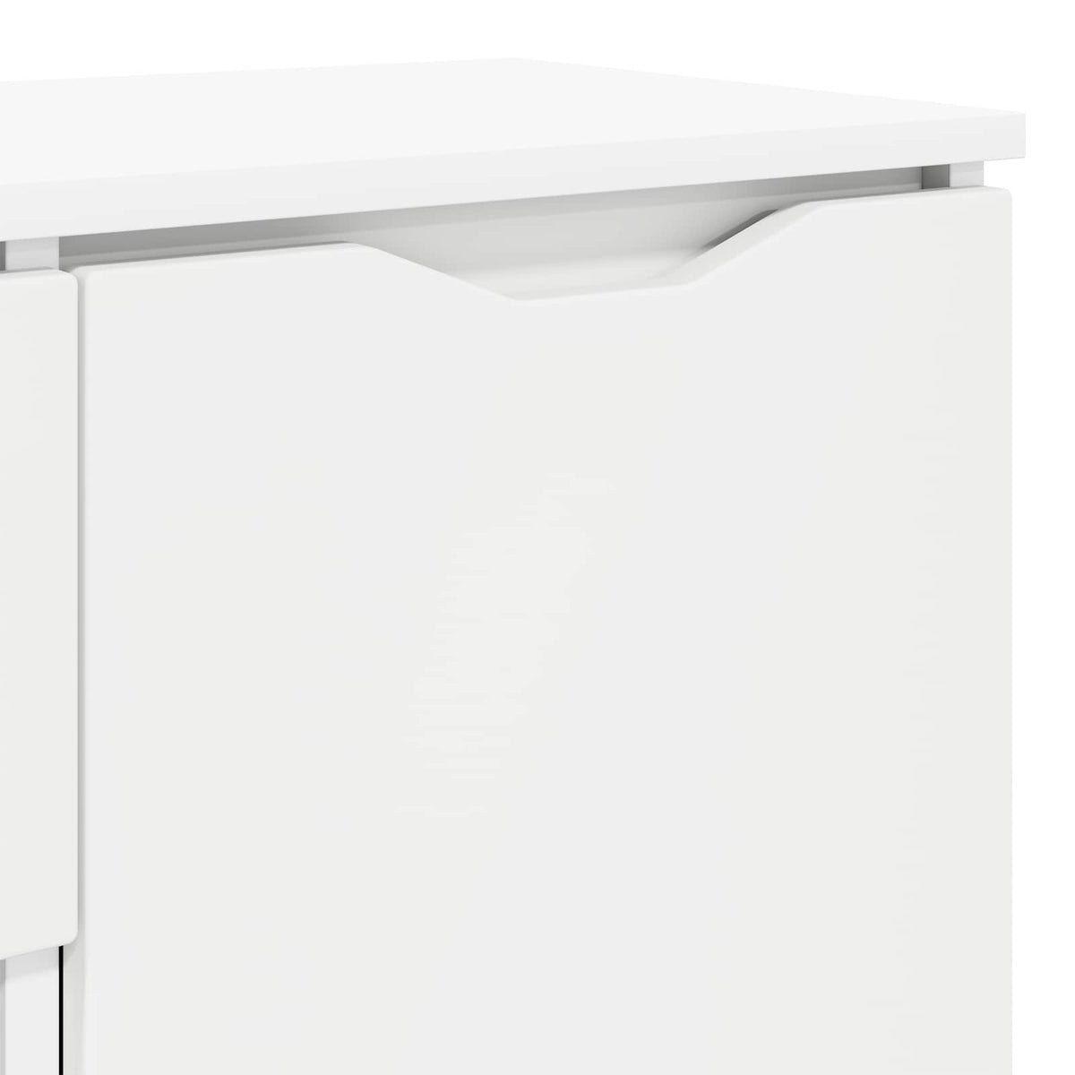 Sideboard with Drawer White 100 by 30 by 65.6 Engineered Wood
