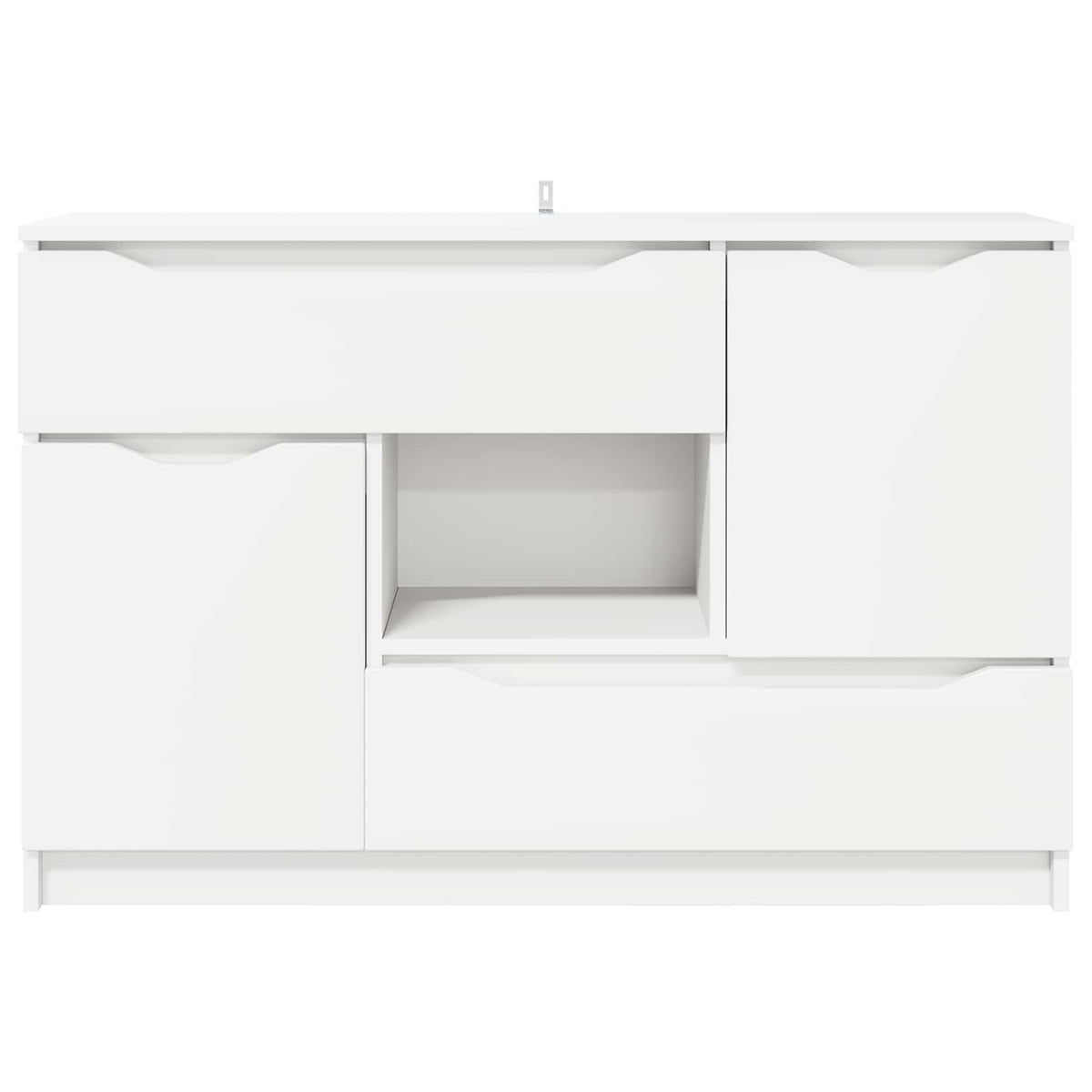 Sideboard with Drawer White 100 by 30 by 65.6 Engineered Wood