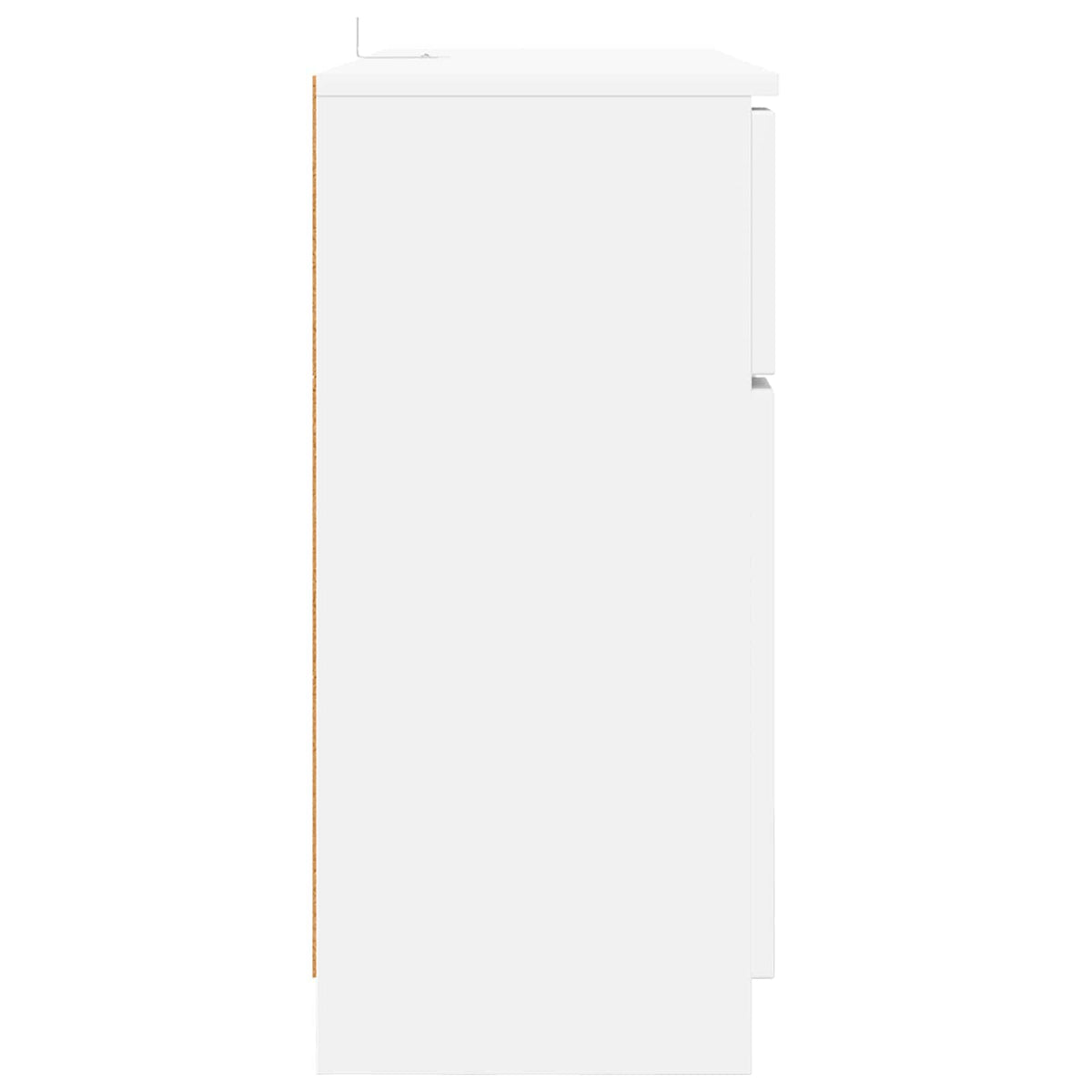 Sideboard with Drawer White 100 by 30 by 65.6 Engineered Wood