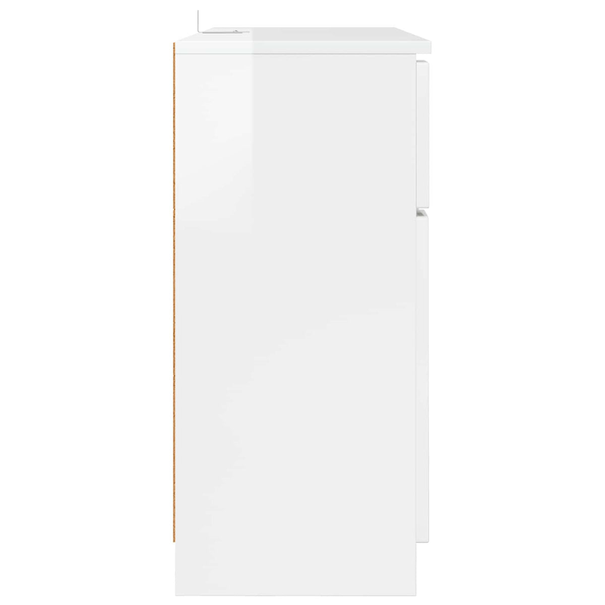Sideboard High Gloss White 100 by 30 by 65.6 Engineered Wood