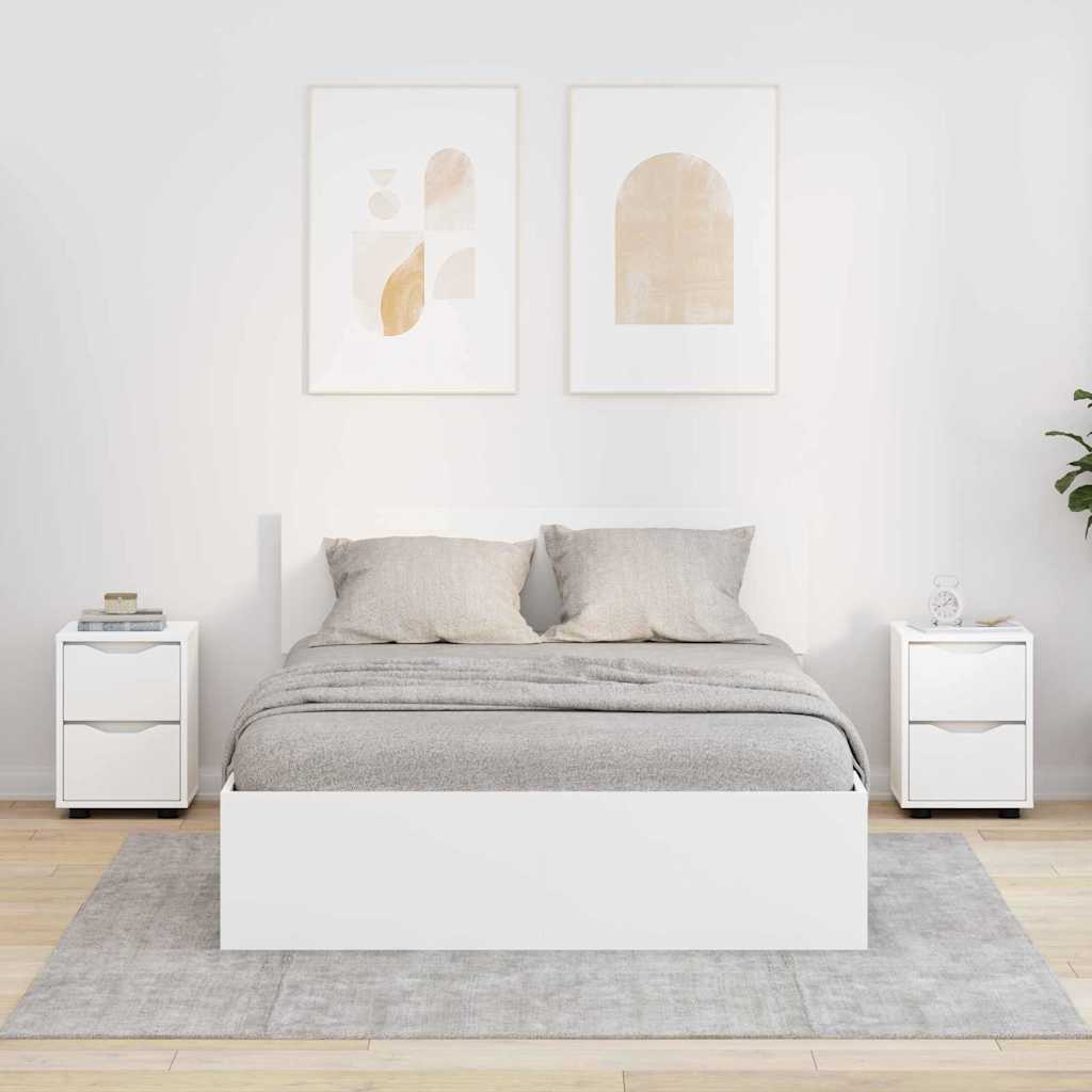 Bedside Tables 2 pcs White 30.5 x 30 x 43 cm Engineered Wood