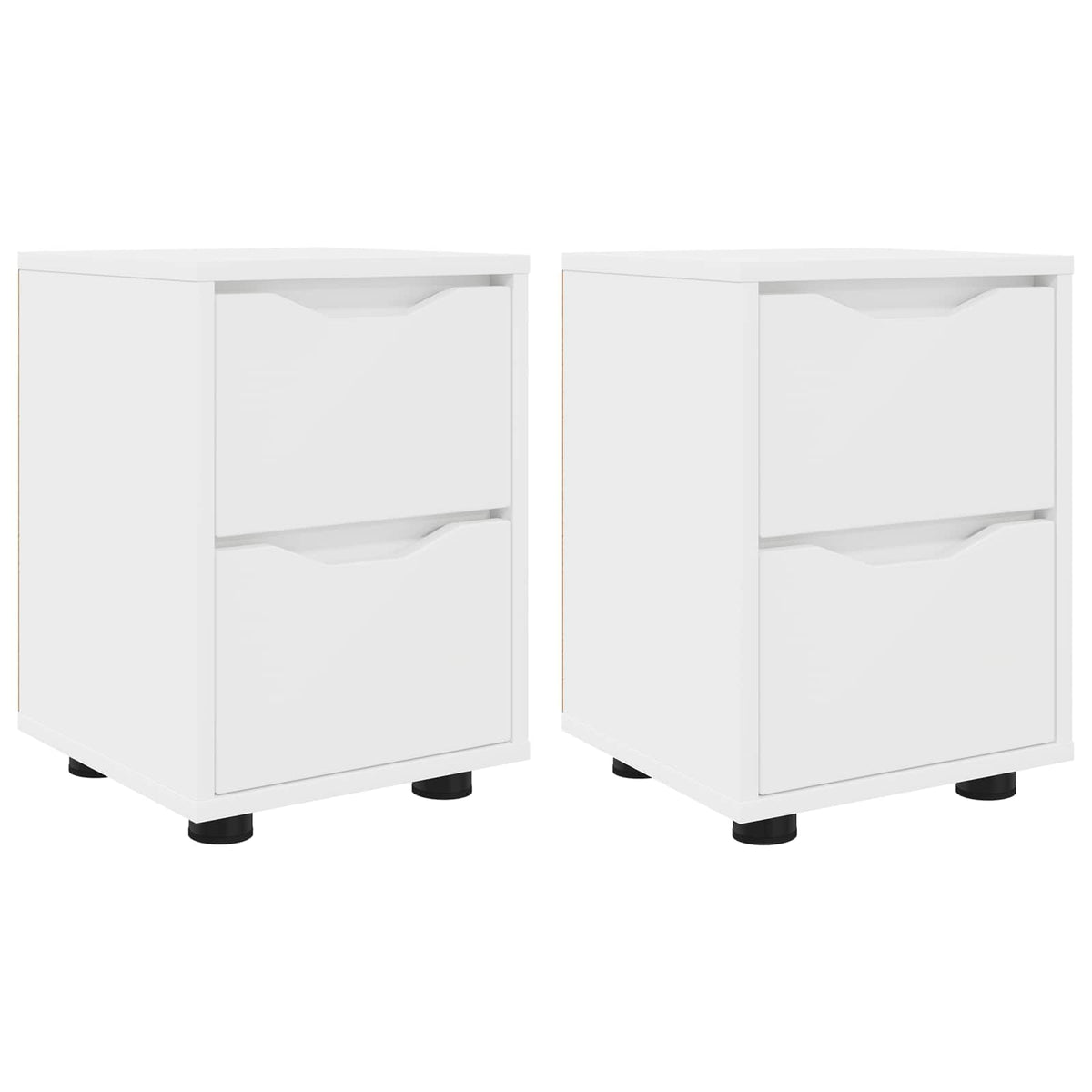 Bedside Tables 2 pcs White 30.5 x 30 x 43 cm Engineered Wood