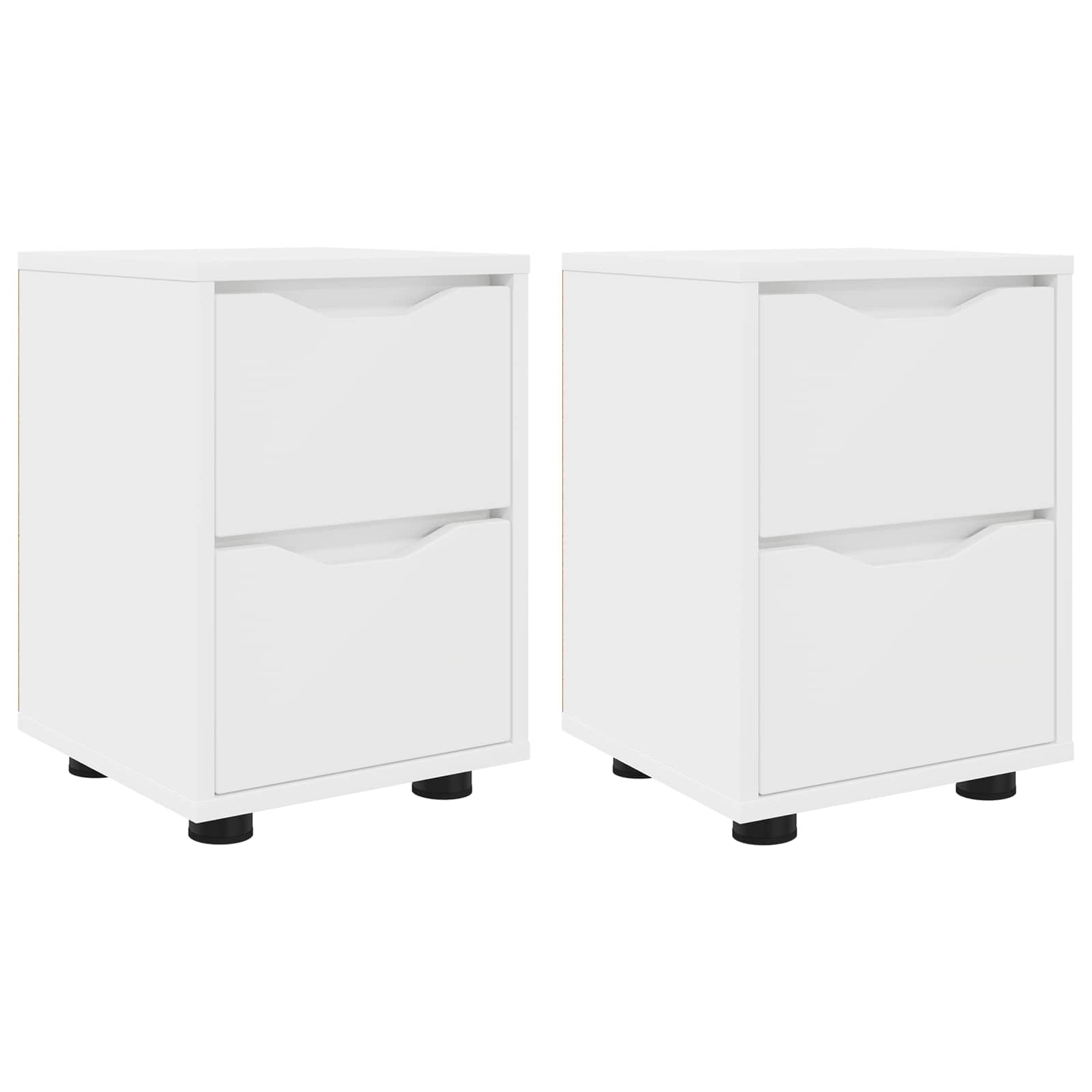 Bedside Tables 2 pcs White 30.5 x 30 x 43 cm Engineered Wood