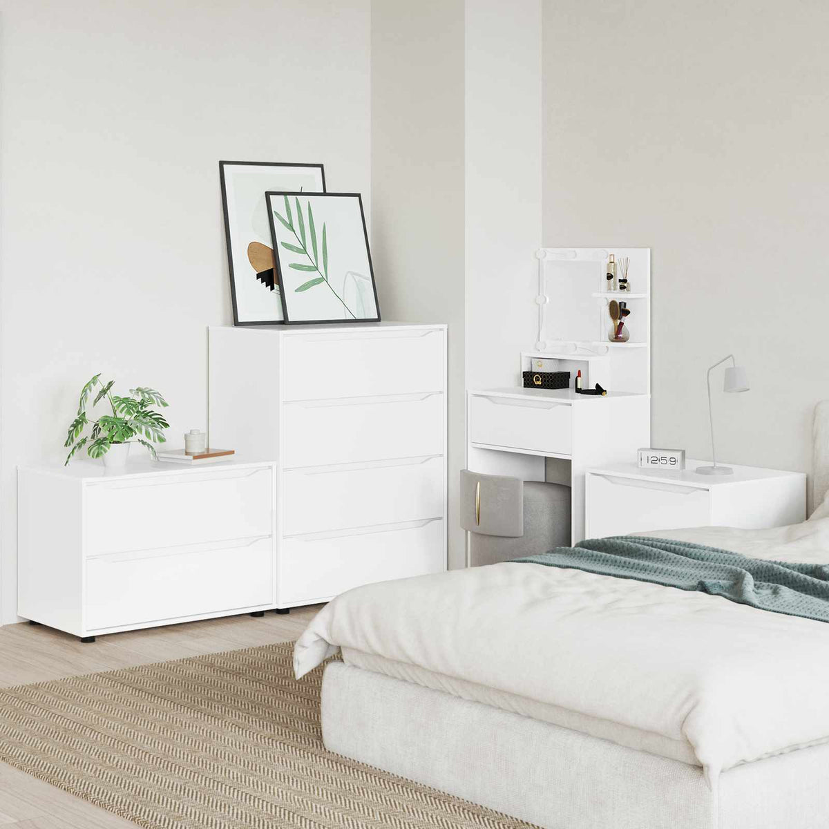 Storage Cabinet 80 x 48 x 57 cm Engineered Wood White