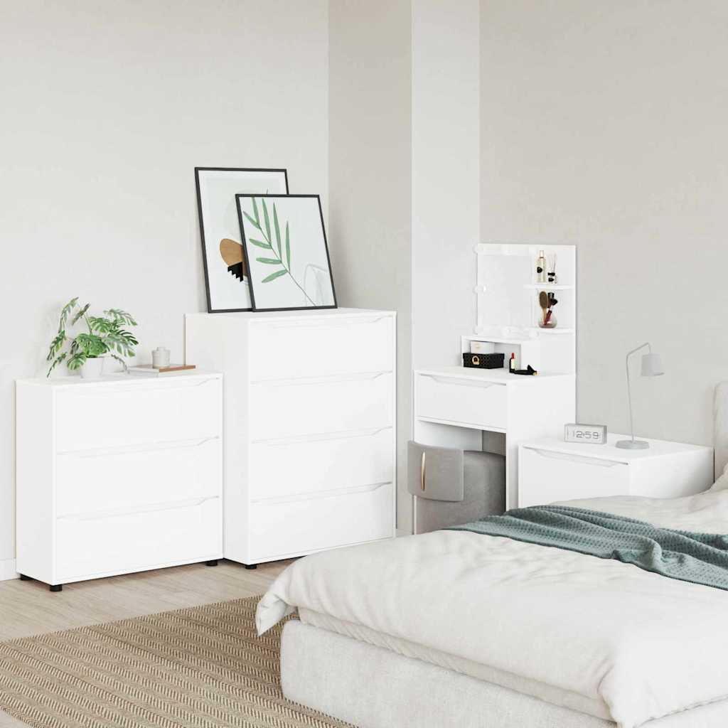 Storage Cabinet High Gloss White 80 x 48 x 57 cm