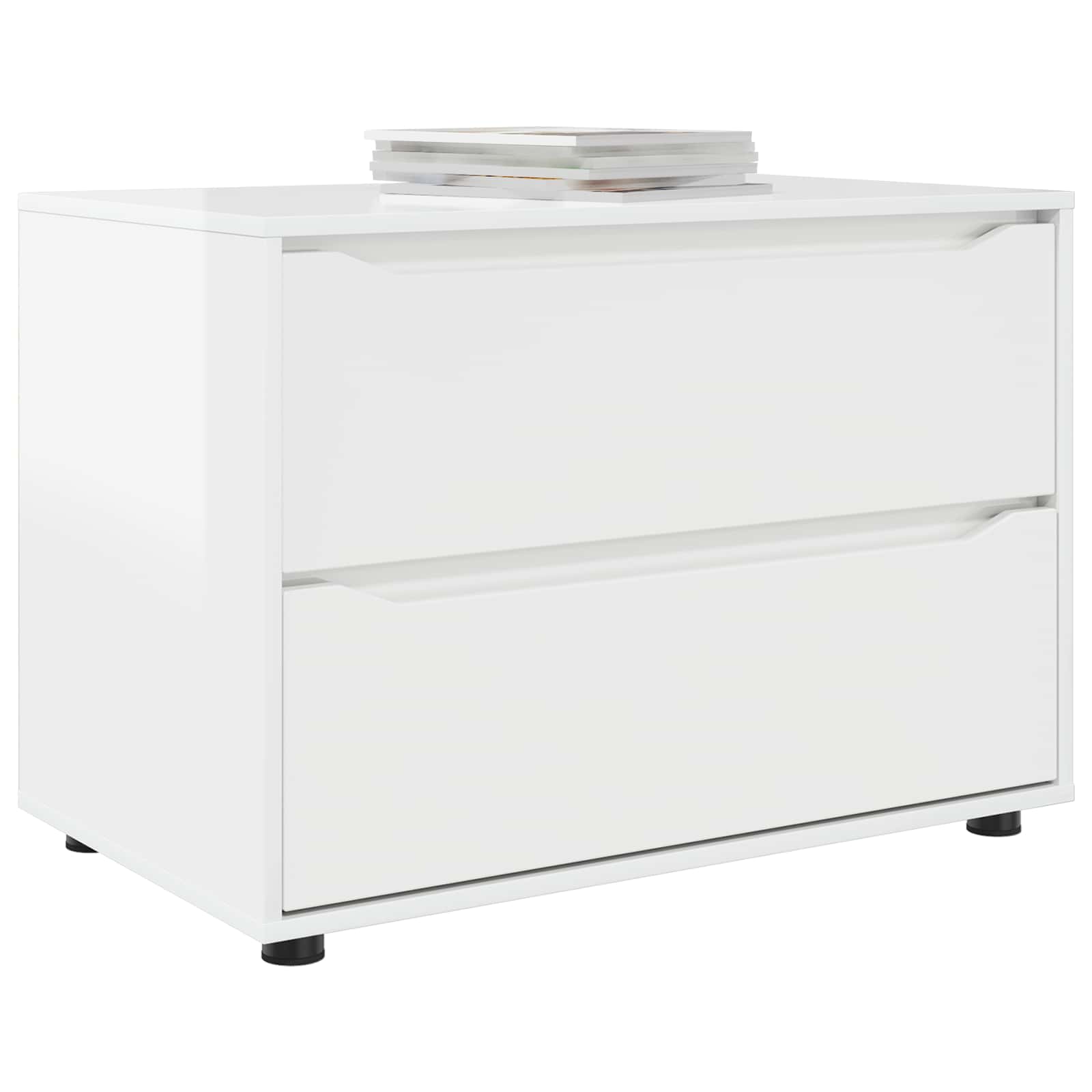 Storage Cabinet High Gloss White 80 x 48 x 57 cm