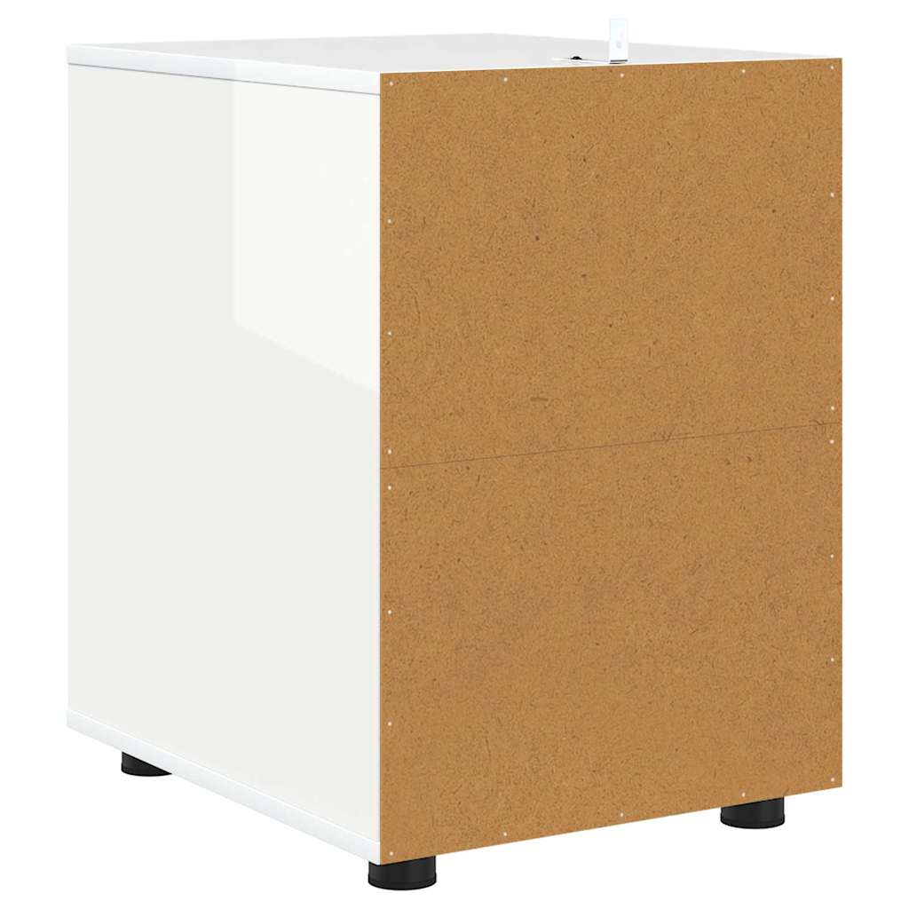 Storage Cabinet High Gloss White 40 x 48 x 57 cm