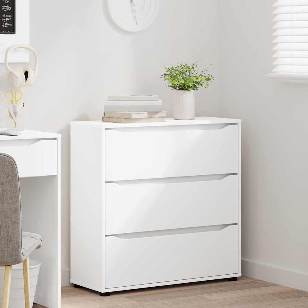 Storage Cabinet White 80 x 31 x 81 cm Engineered Wood