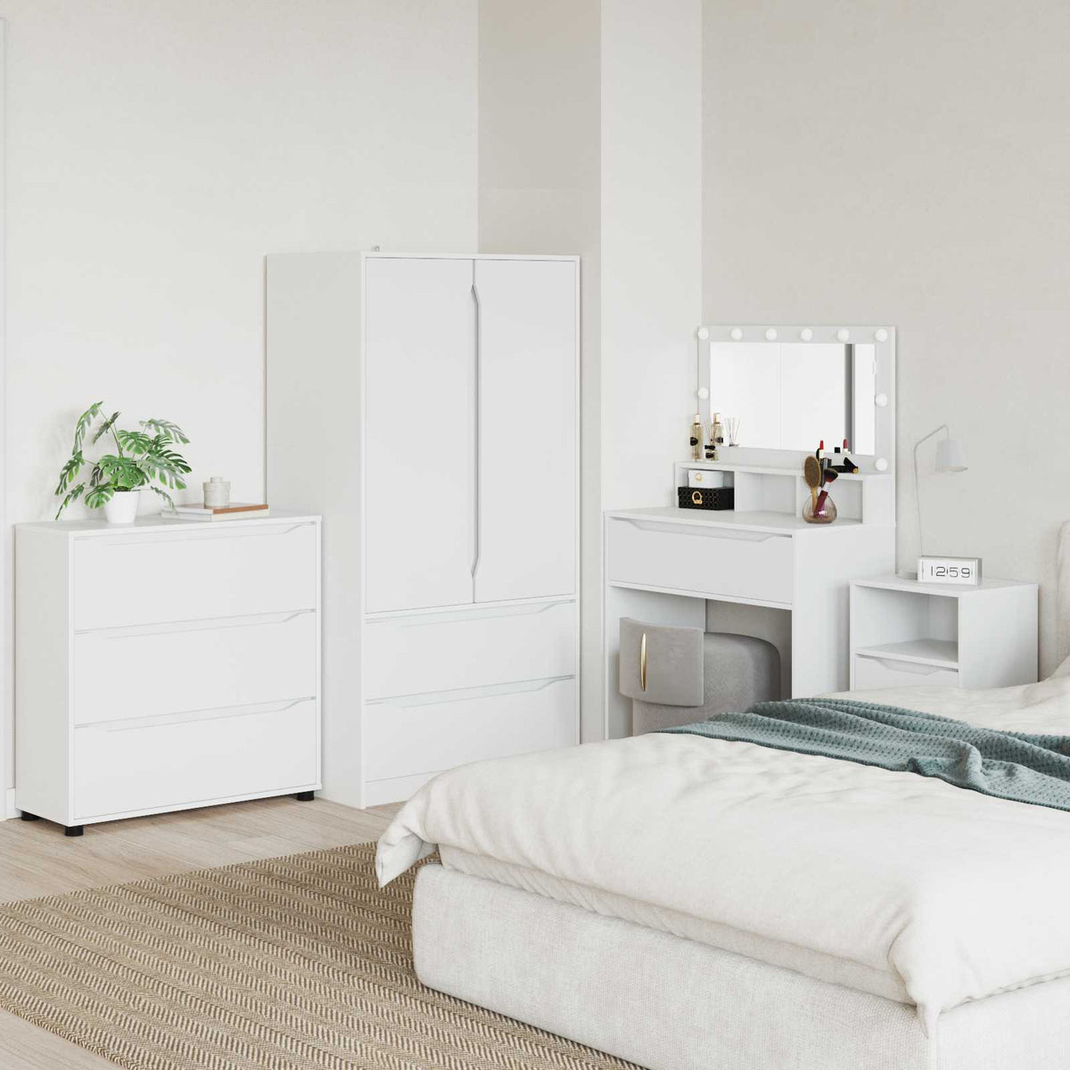 Storage Cabinet White 80 x 31 x 81 cm Engineered Wood