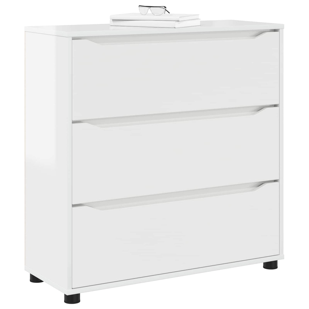 Storage Cabinet High Gloss White 80 x 31 x 81 cm