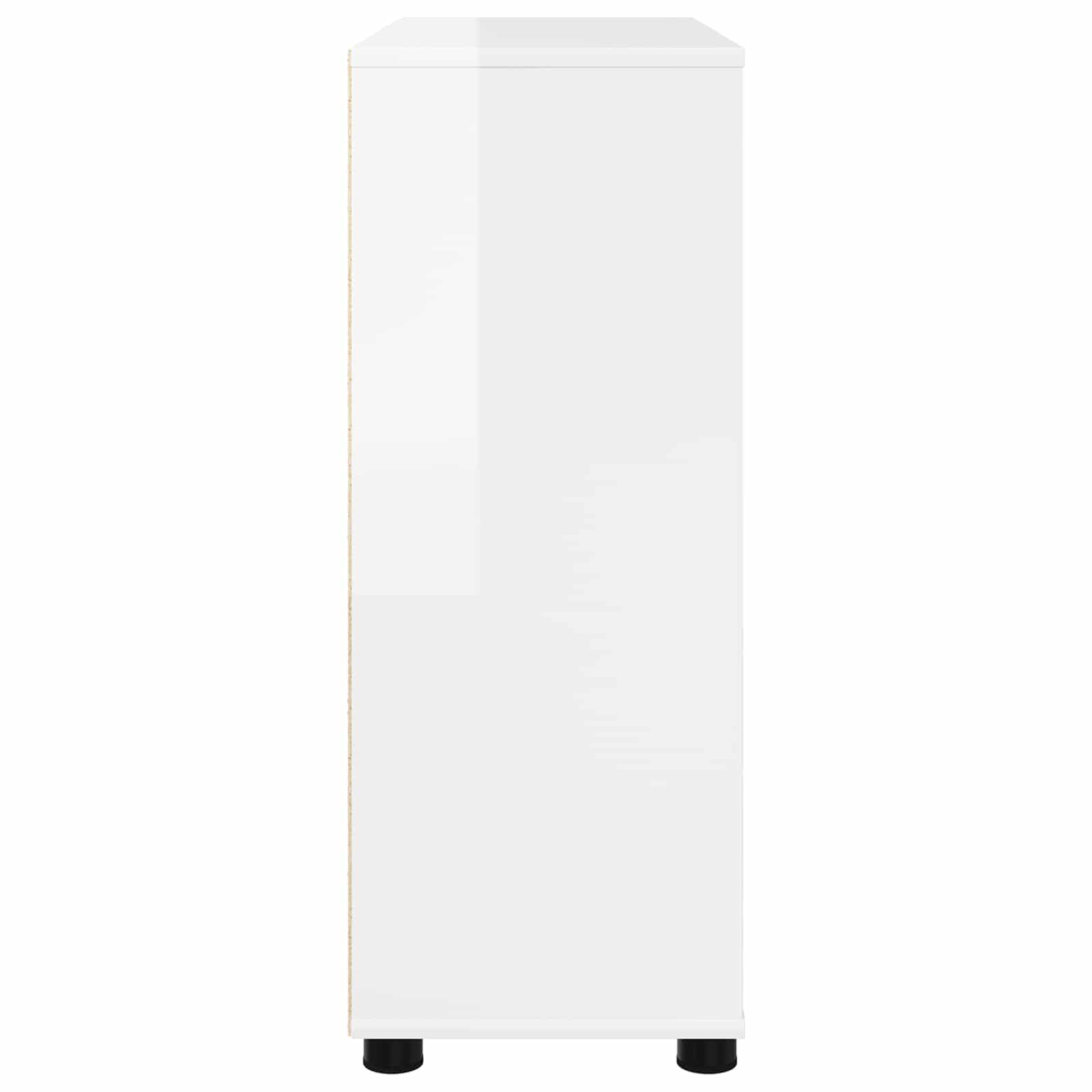 Storage Cabinet High Gloss White 80 x 31 x 81 cm
