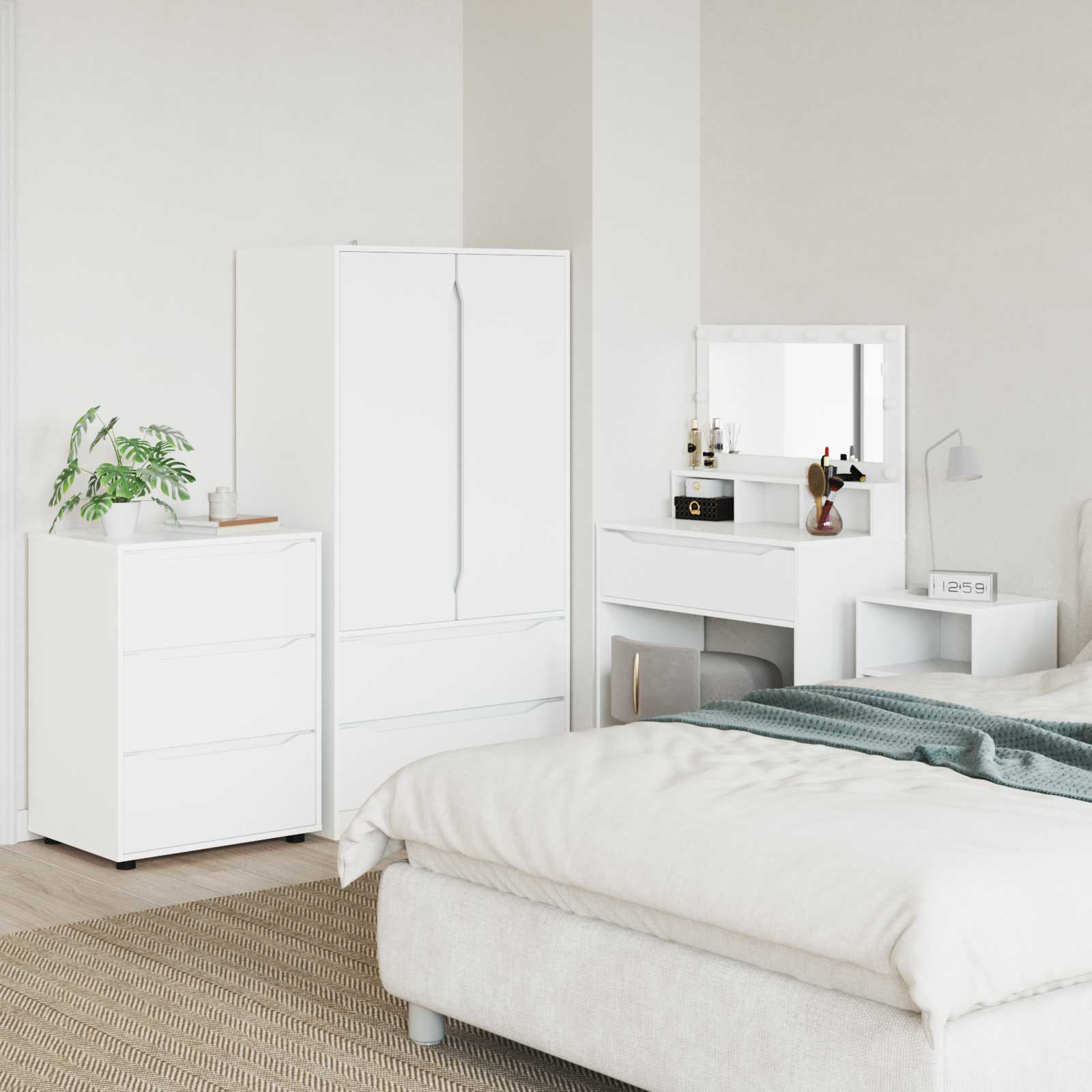 Storage Cabinet White 60 x 48 x 81 cm Engineered Wood