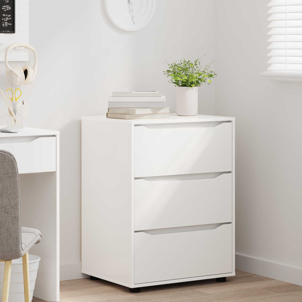 Storage Cabinet White 60 x 48 x 81 cm Engineered Wood