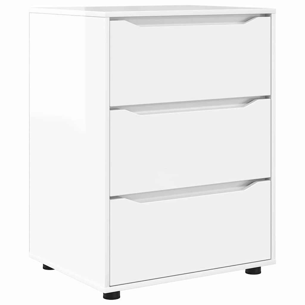 Storage Cabinet High Gloss White 60 x 48 x 81 cm