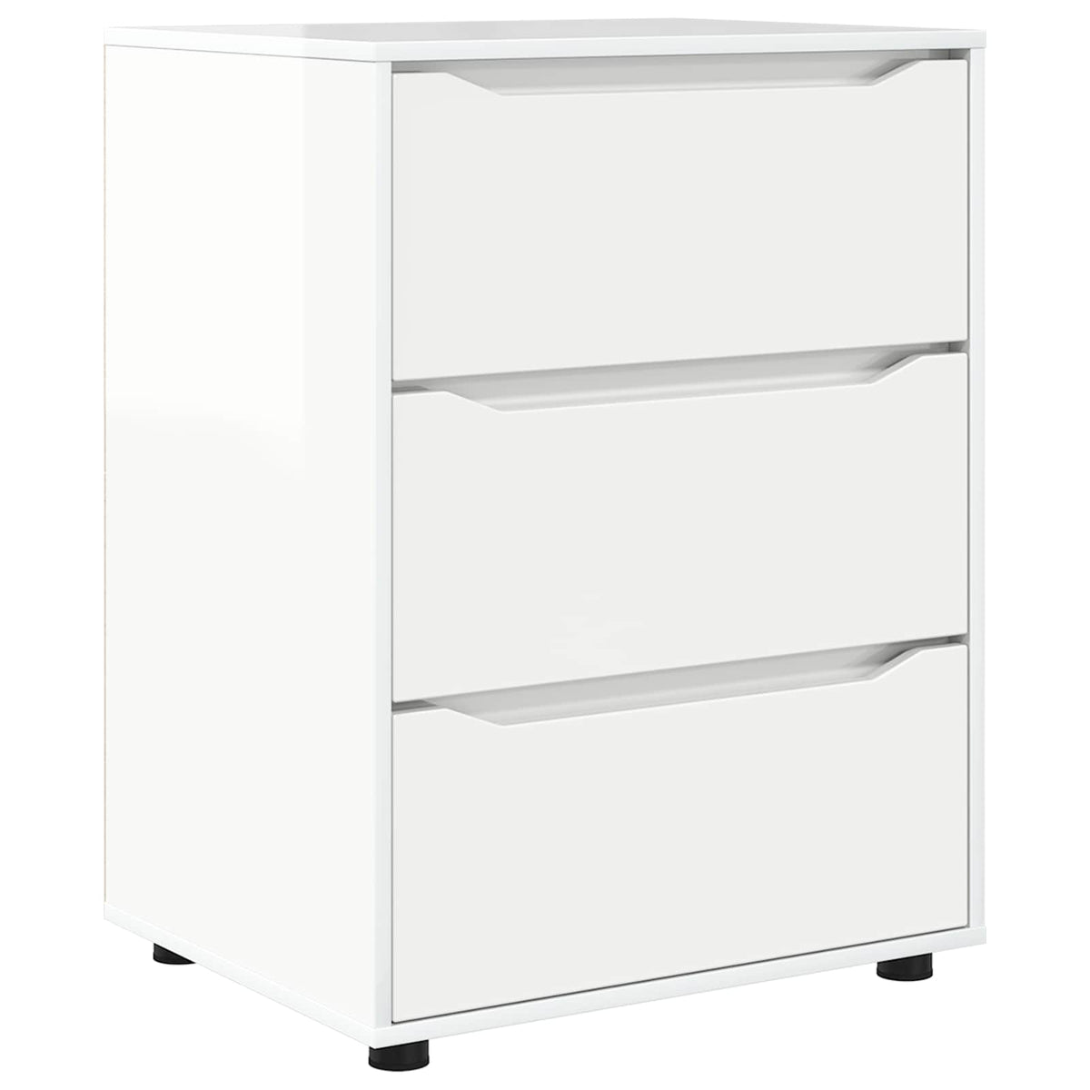 Storage Cabinet High Gloss White 60 x 48 x 81 cm