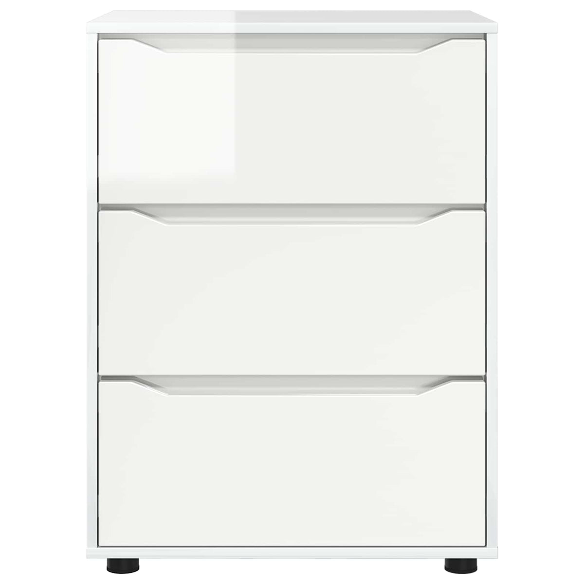 Storage Cabinet High Gloss White 60 x 48 x 81 cm
